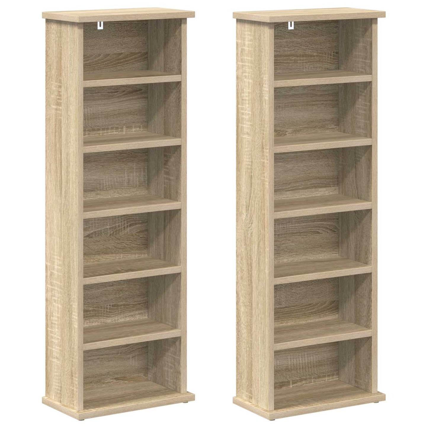 CD Cabinet 2 pcs Sonoma Oak 32 x 17 x 92 cm Engineered Wood