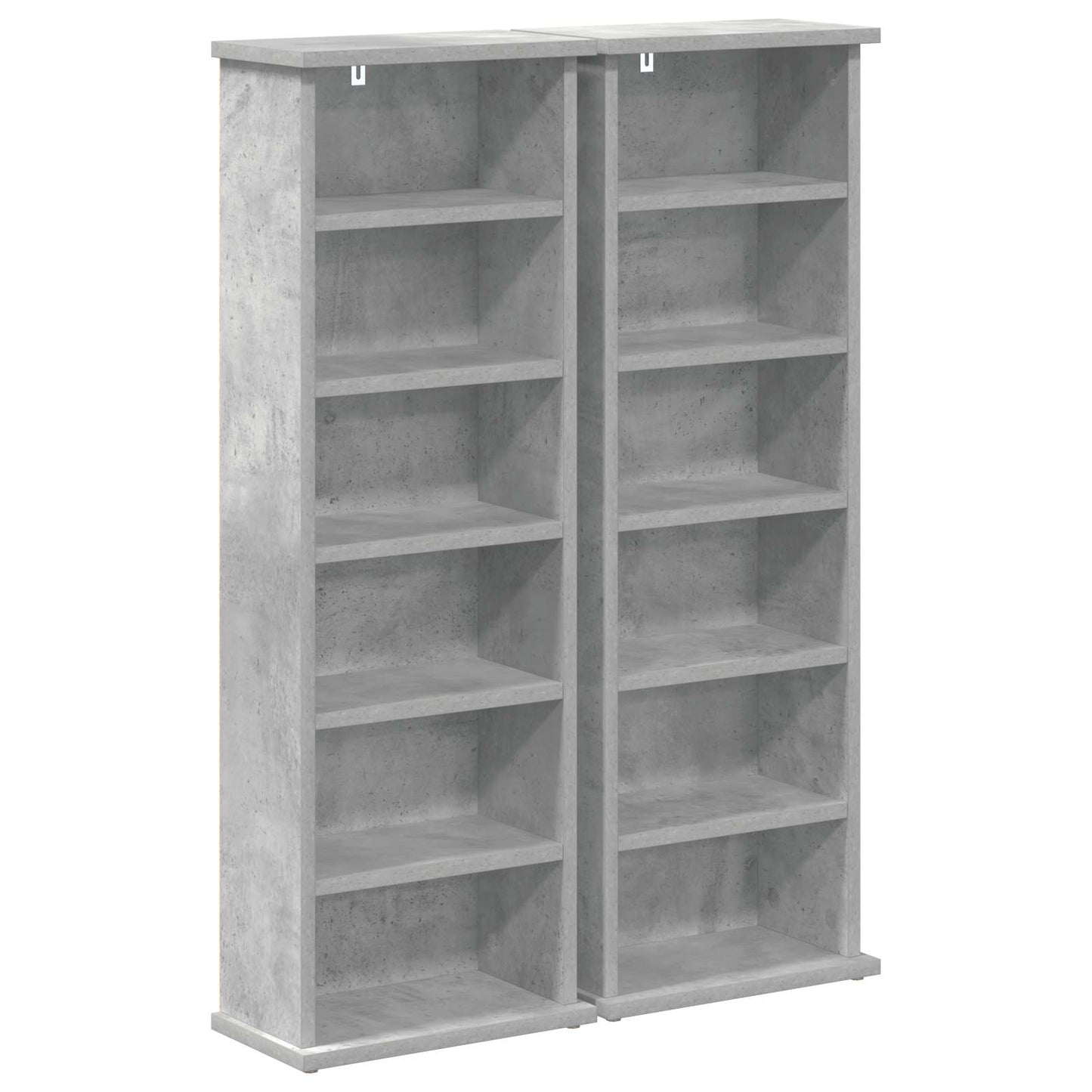 CD Cabinet 2 pcs Concrete Grey 32 x 17 x 92 cm Engineered Wood