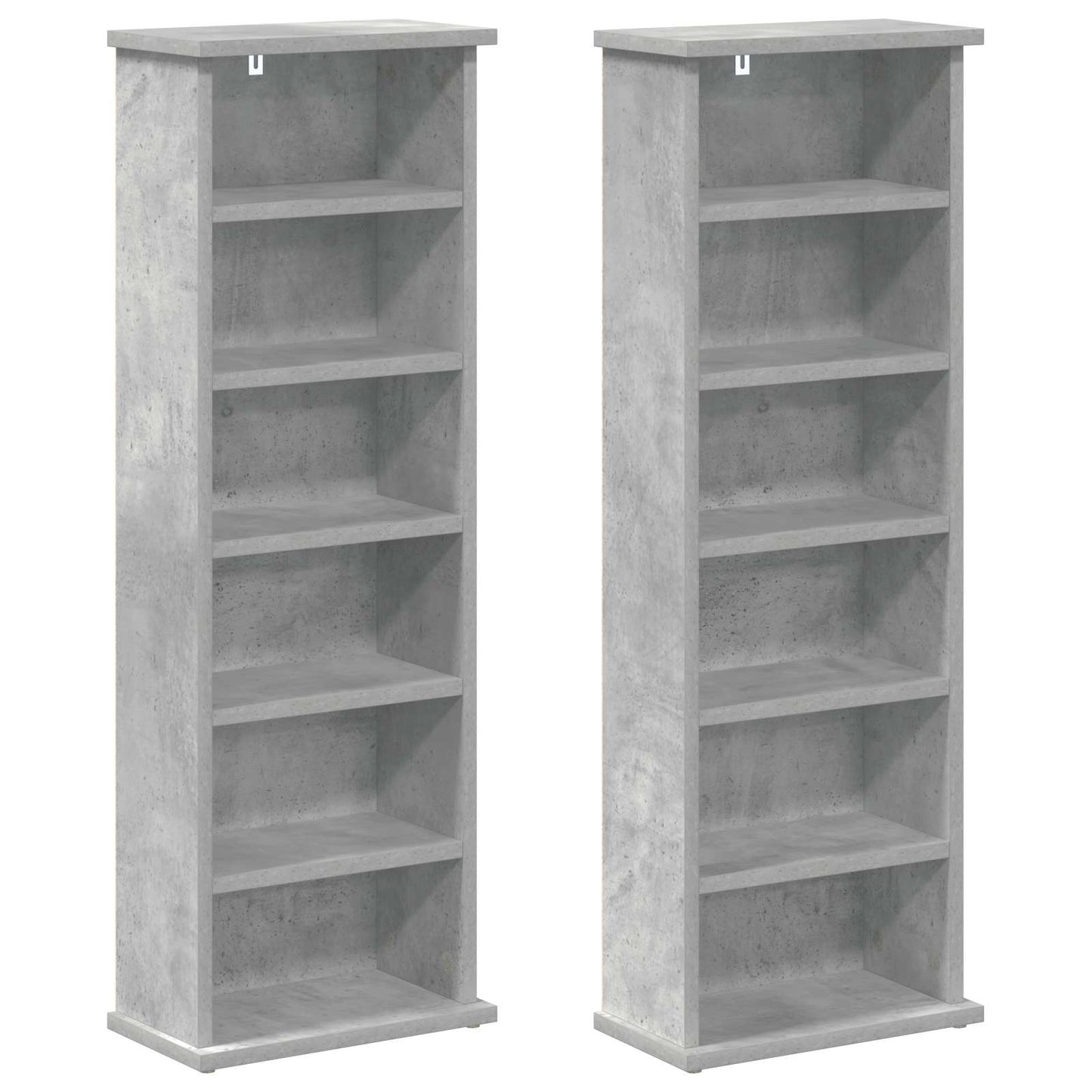CD Cabinet 2 pcs Concrete Grey 32 x 17 x 92 cm Engineered Wood