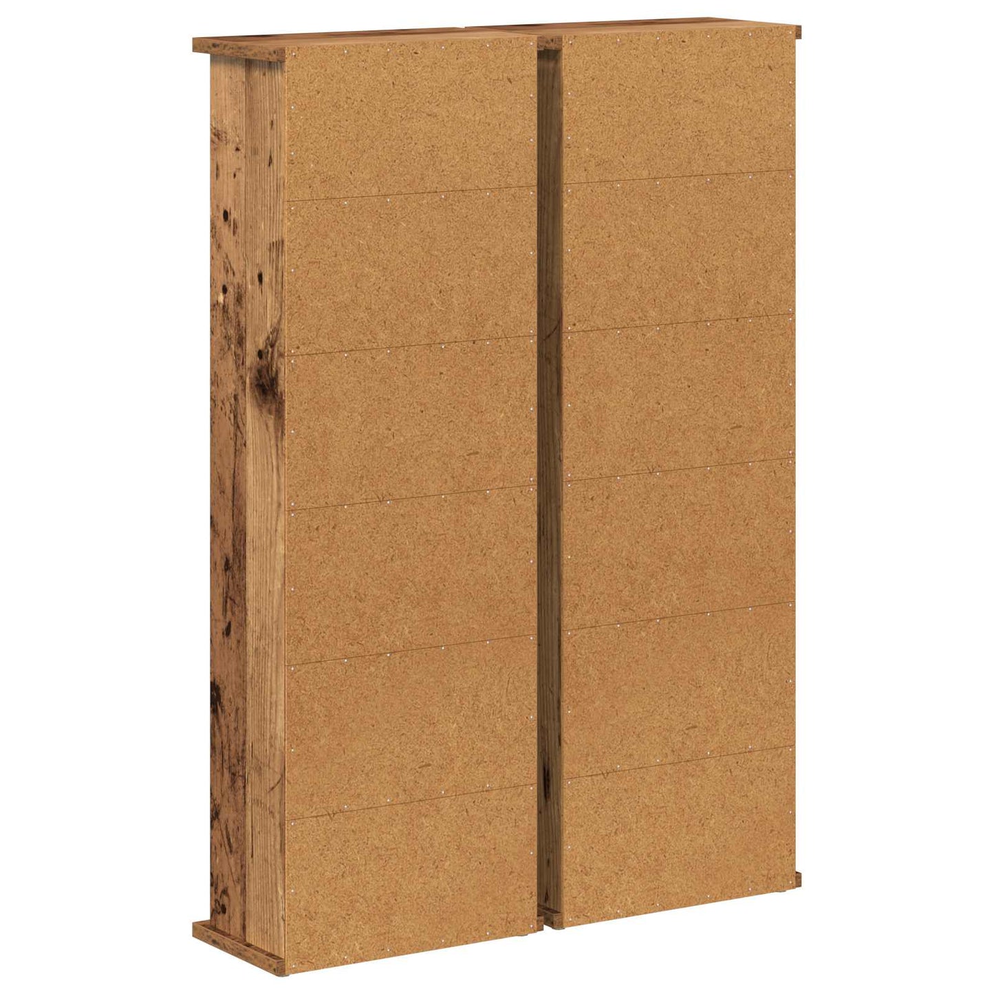 CD Cabinet 2 pcs Old Wood 32 x 17 x 92 cm Engineered Wood
