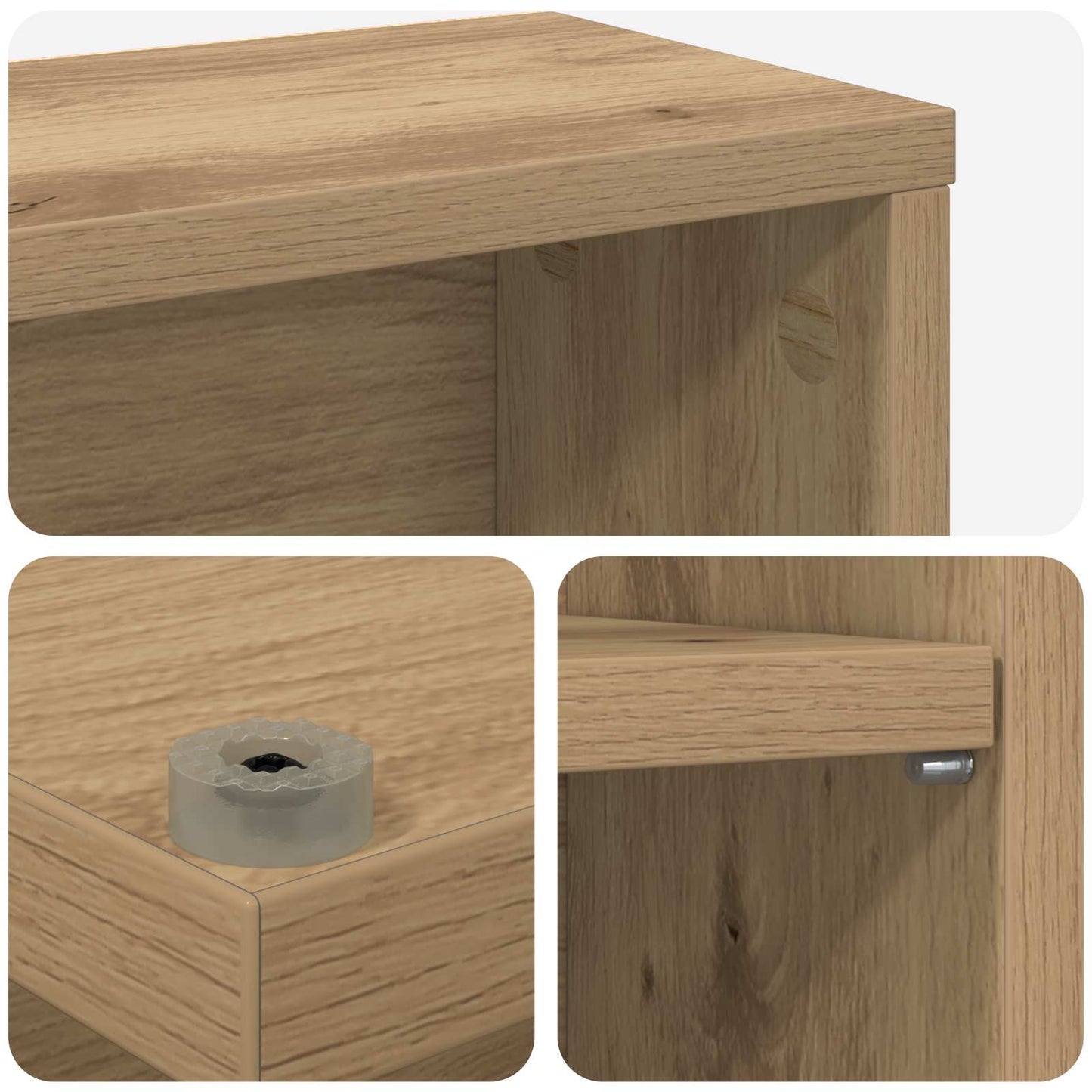 CD Cabinet 2 pcs Artisan Oak 32 x 17 x 92 cm Engineered Wood