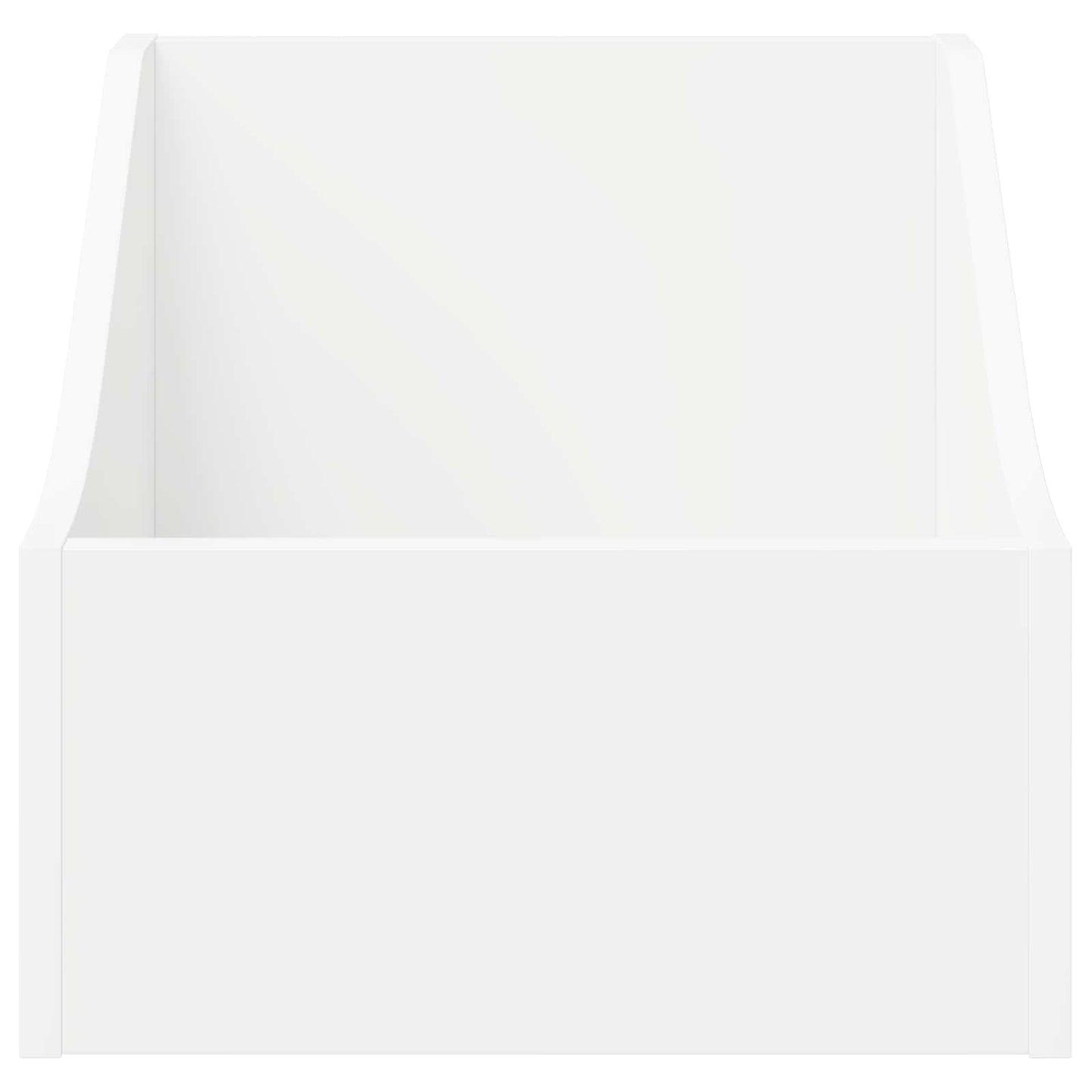 LP Record Box White 37 x 33 x 32 cm Engineered Wood