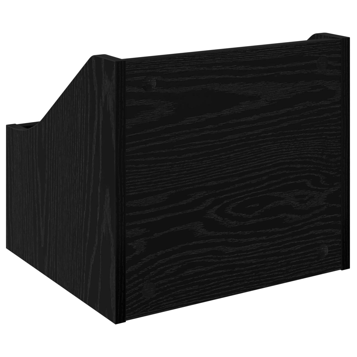 LP Record Box 2 pcs Black Oak 37 x 33 x 32 cm Engineered Wood