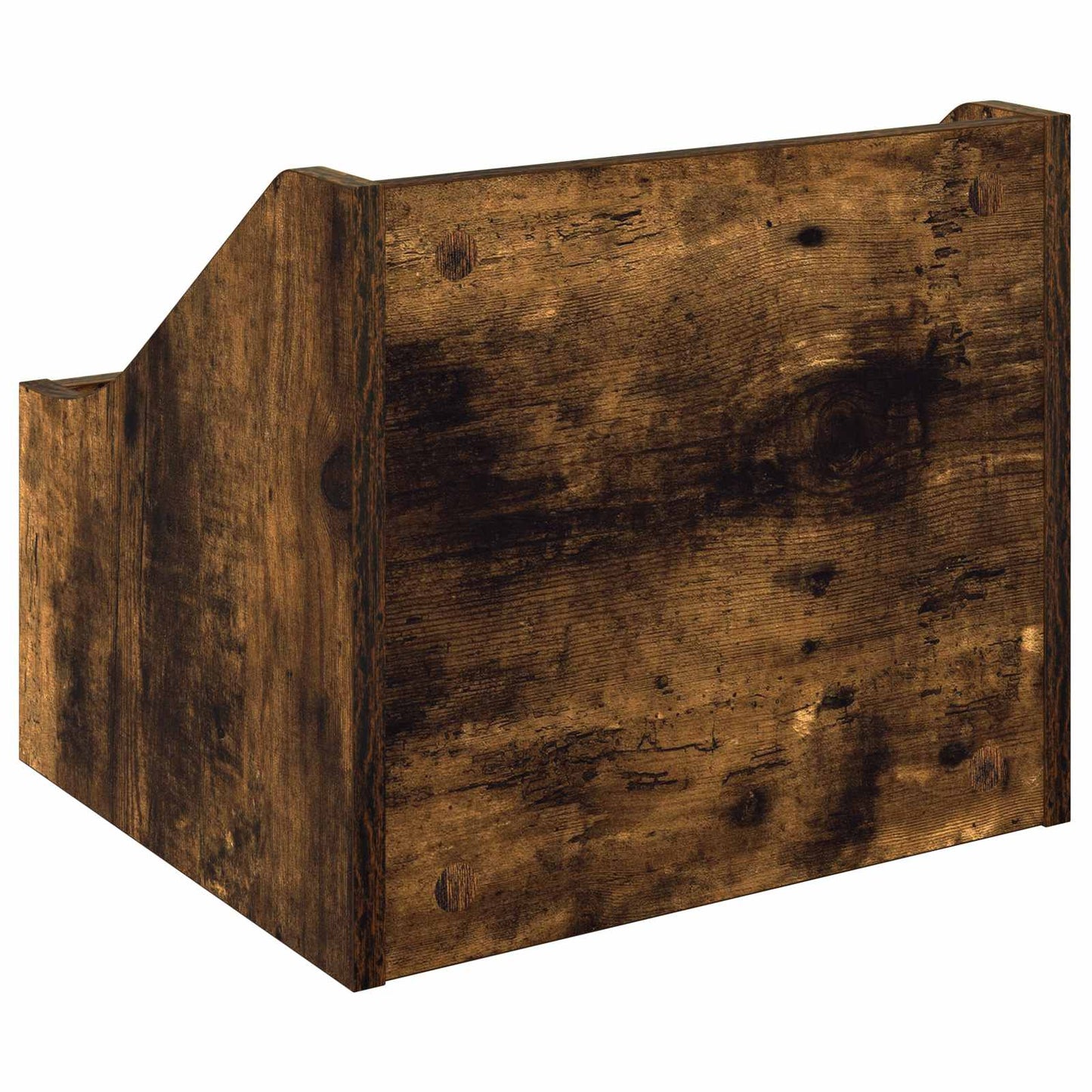 LP Record Box 2 pcs Smoked Oak 37 x 33 x 32 cm Engineered Wood