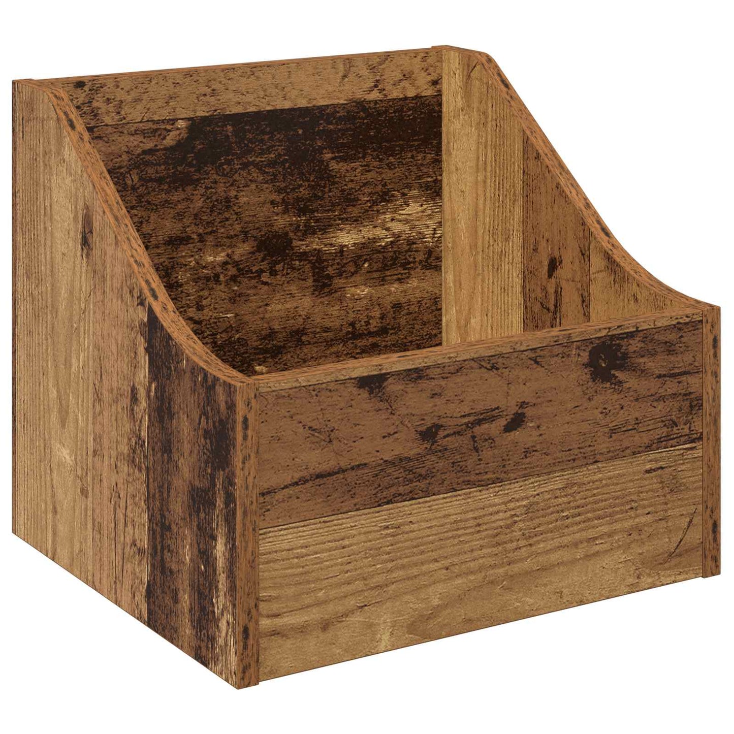 LP Record Box 2 pcs Oak Wood 37 x 33 x 32 cm Engineered Wood