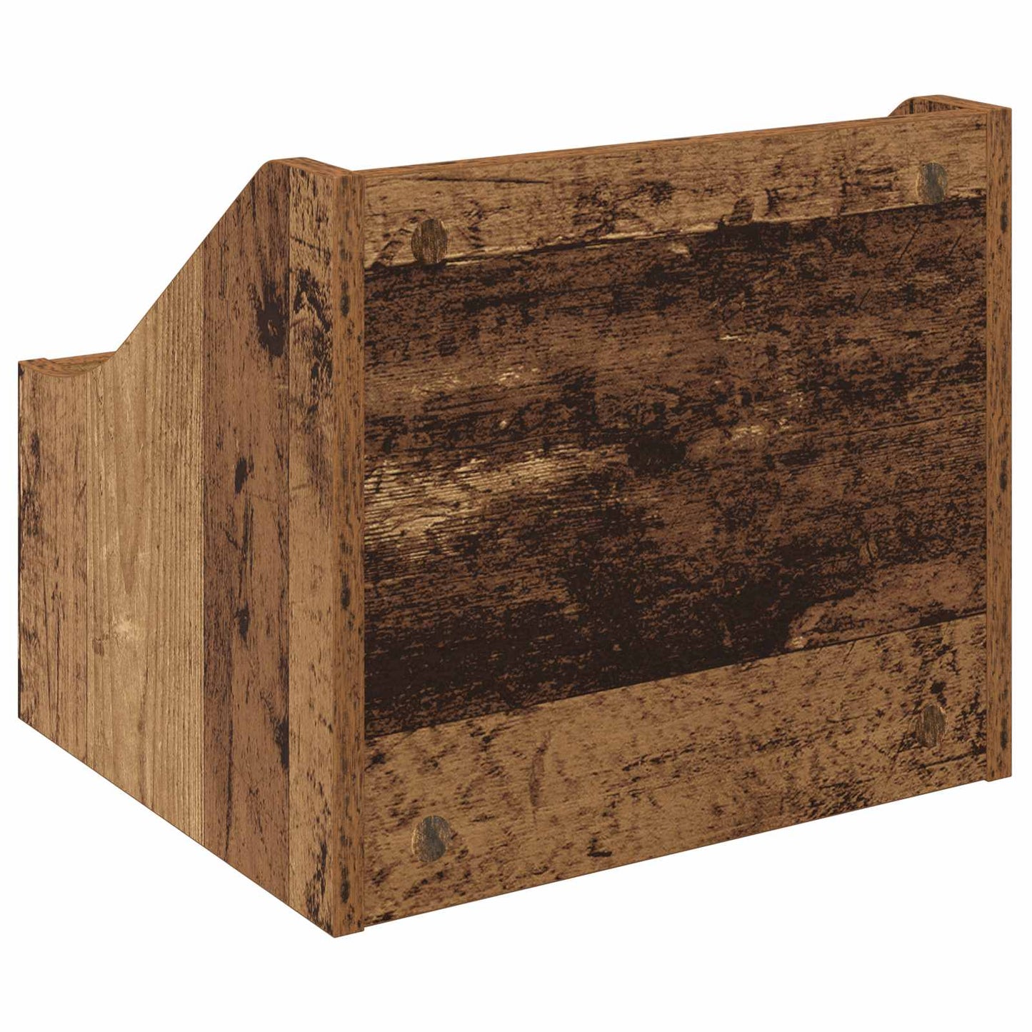 LP Record Box 2 pcs Oak Wood 37 x 33 x 32 cm Engineered Wood