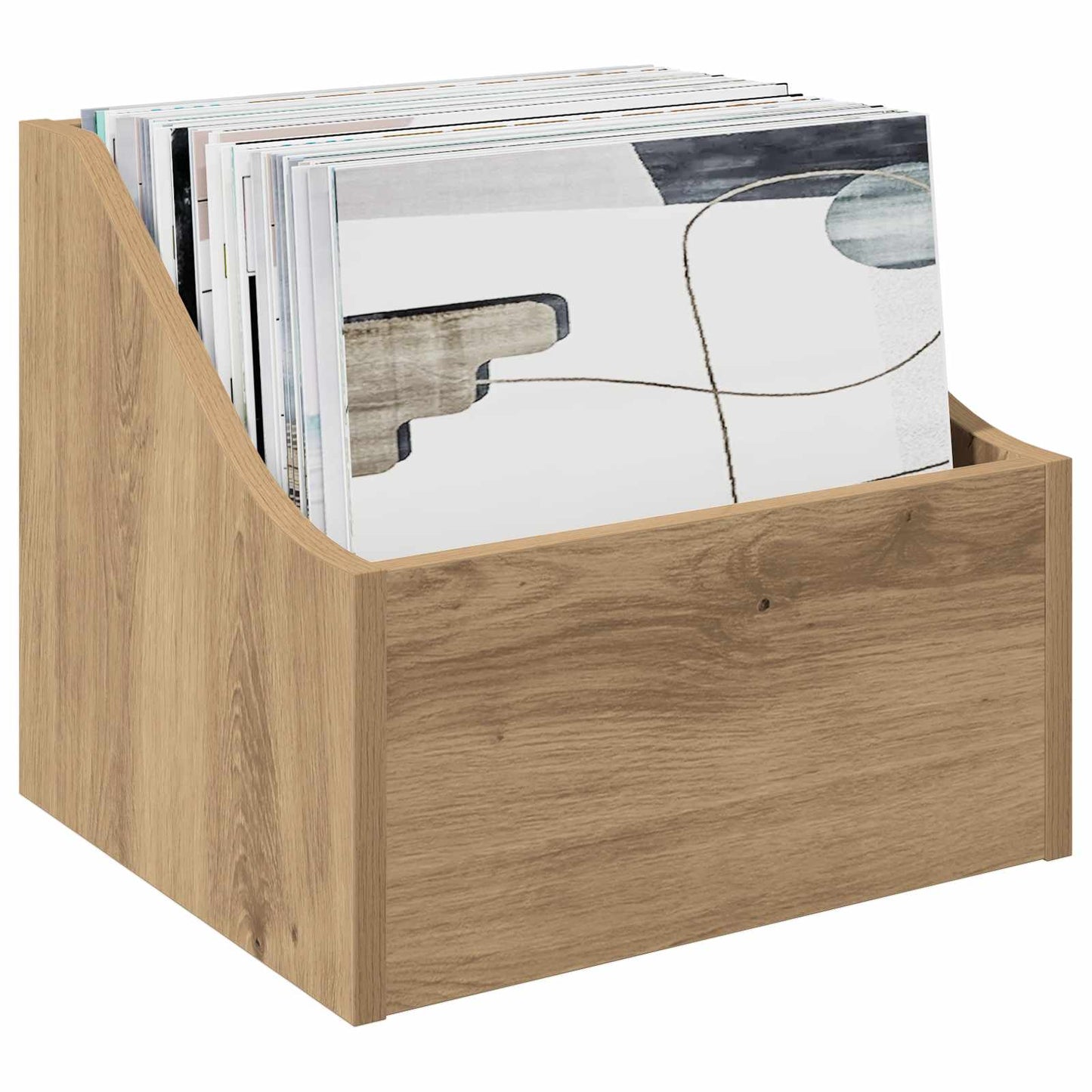 LP Record Box Artisan Oak 37 x 33 x 32 cm Engineered Wood