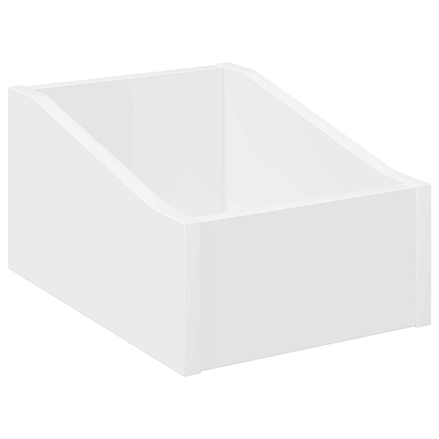 LP Record Box White 23 x 33 x 16 cm Engineered Wood