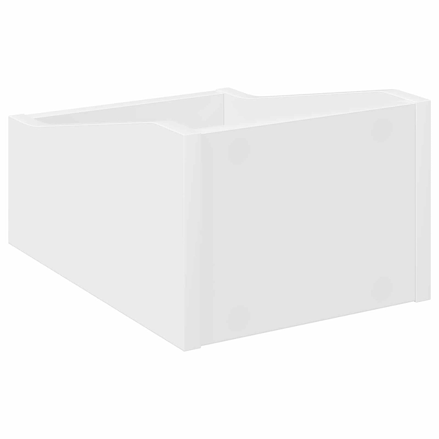 LP Record Box White 23 x 33 x 16 cm Engineered Wood