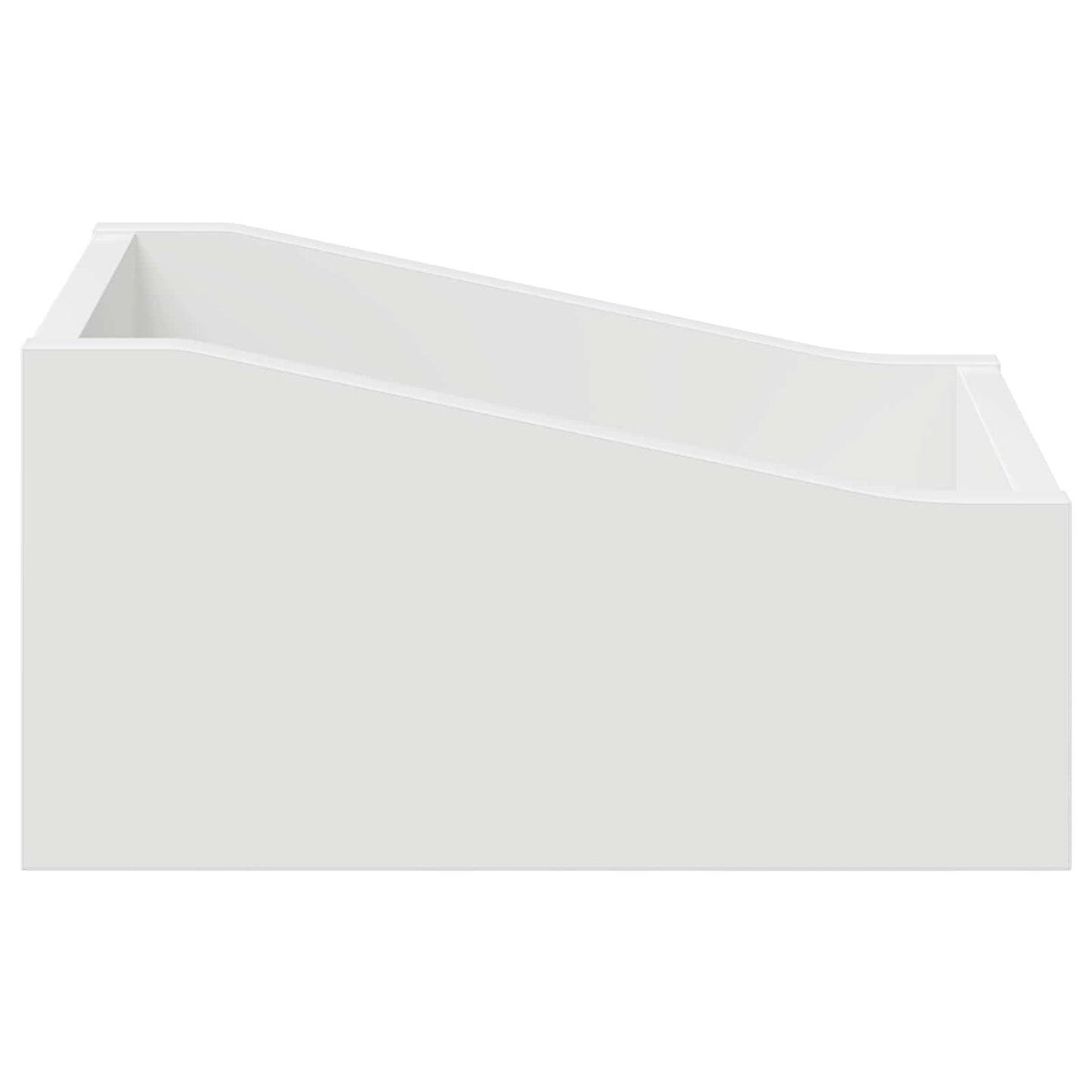 LP Record Box White 23 x 33 x 16 cm Engineered Wood