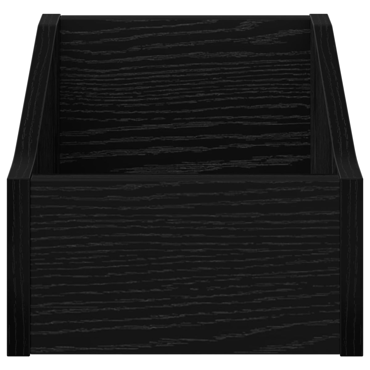 LP Record Box Black Oak 23 x 33 x 16 cm Engineered Wood