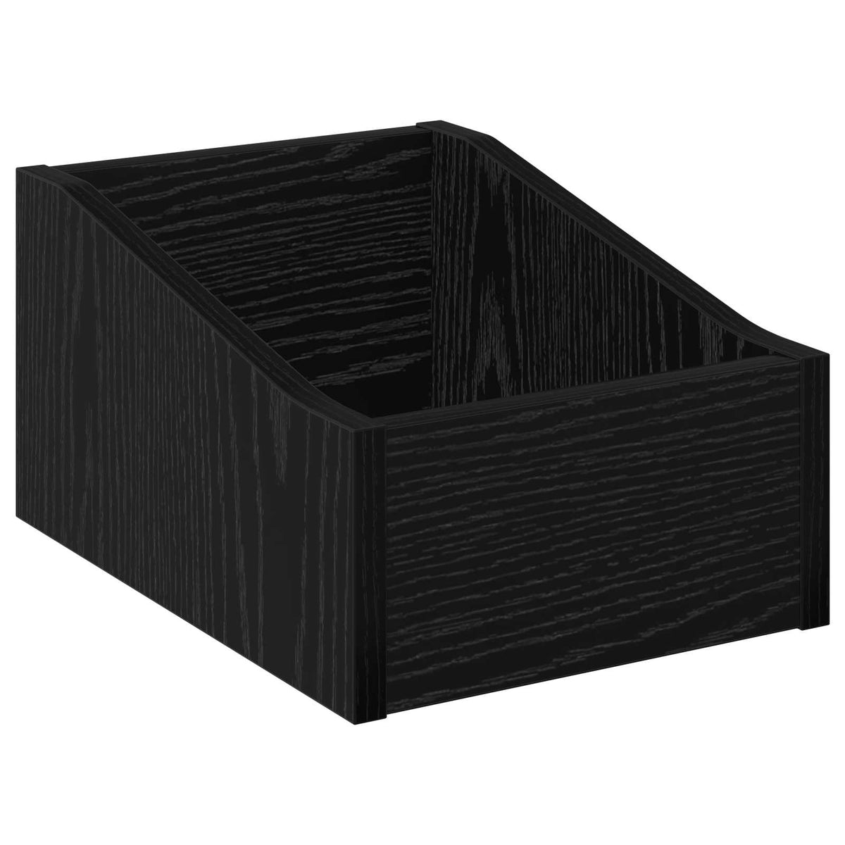 LP Record Box 2 pcs Black Oak 23 x 33 x 16 cm Engineered Wood