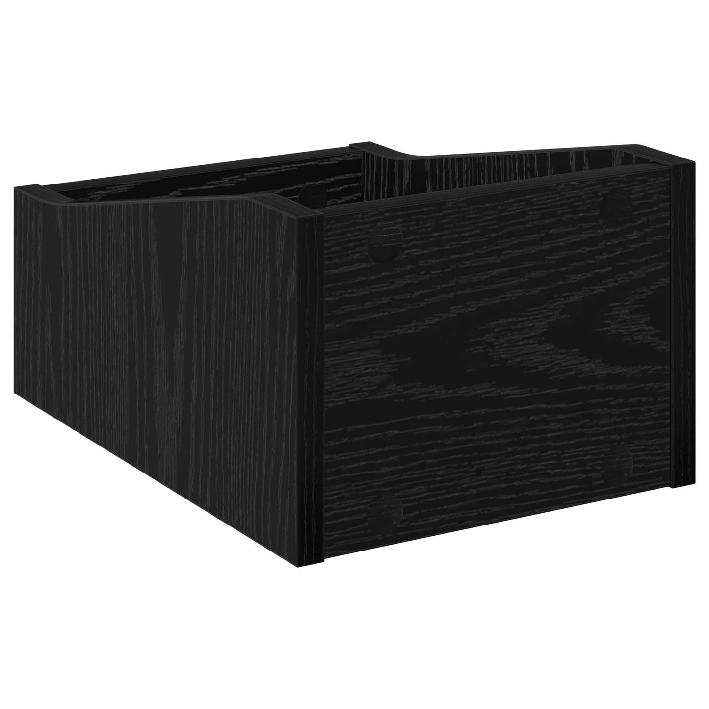 LP Record Box 2 pcs Black Oak 23 x 33 x 16 cm Engineered Wood