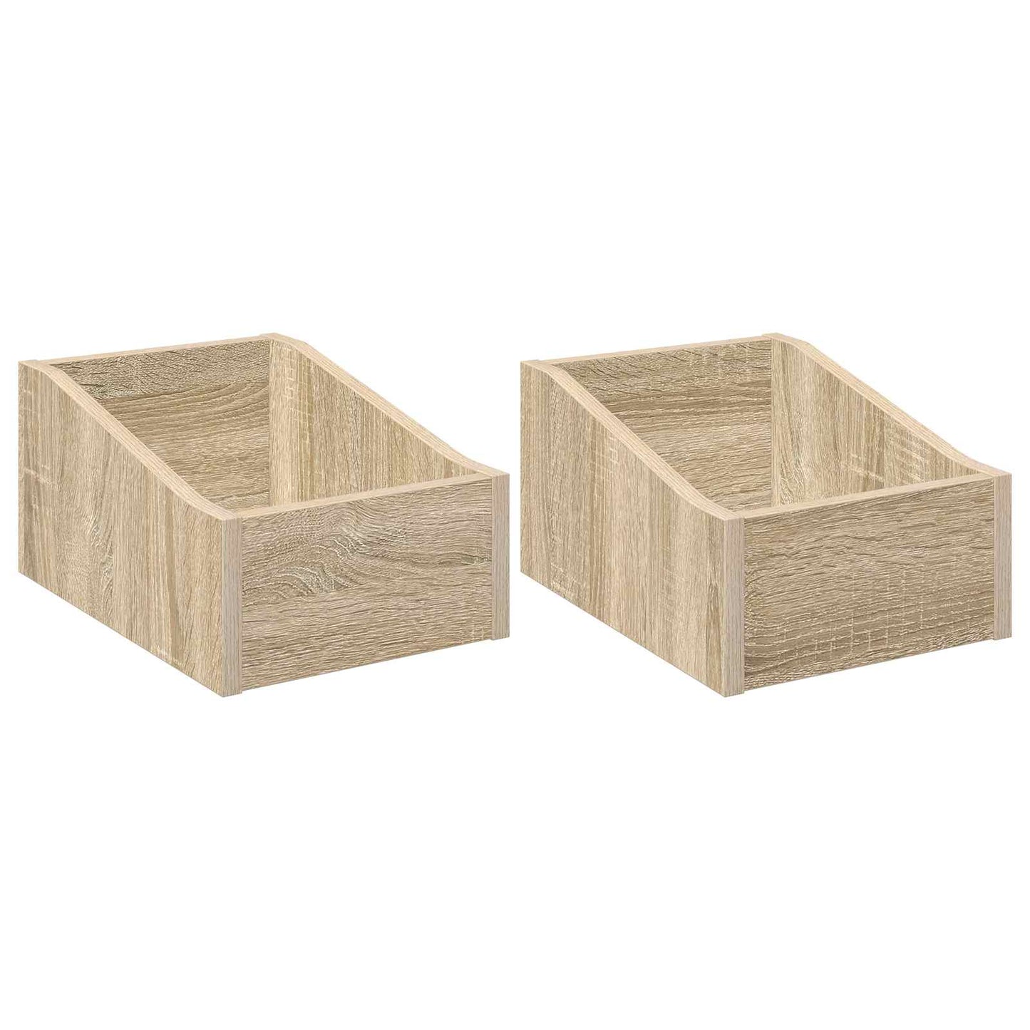 LP Record Box 2 pcs Sonoma Oak 23 x 33 x 16 cm Engineered Wood