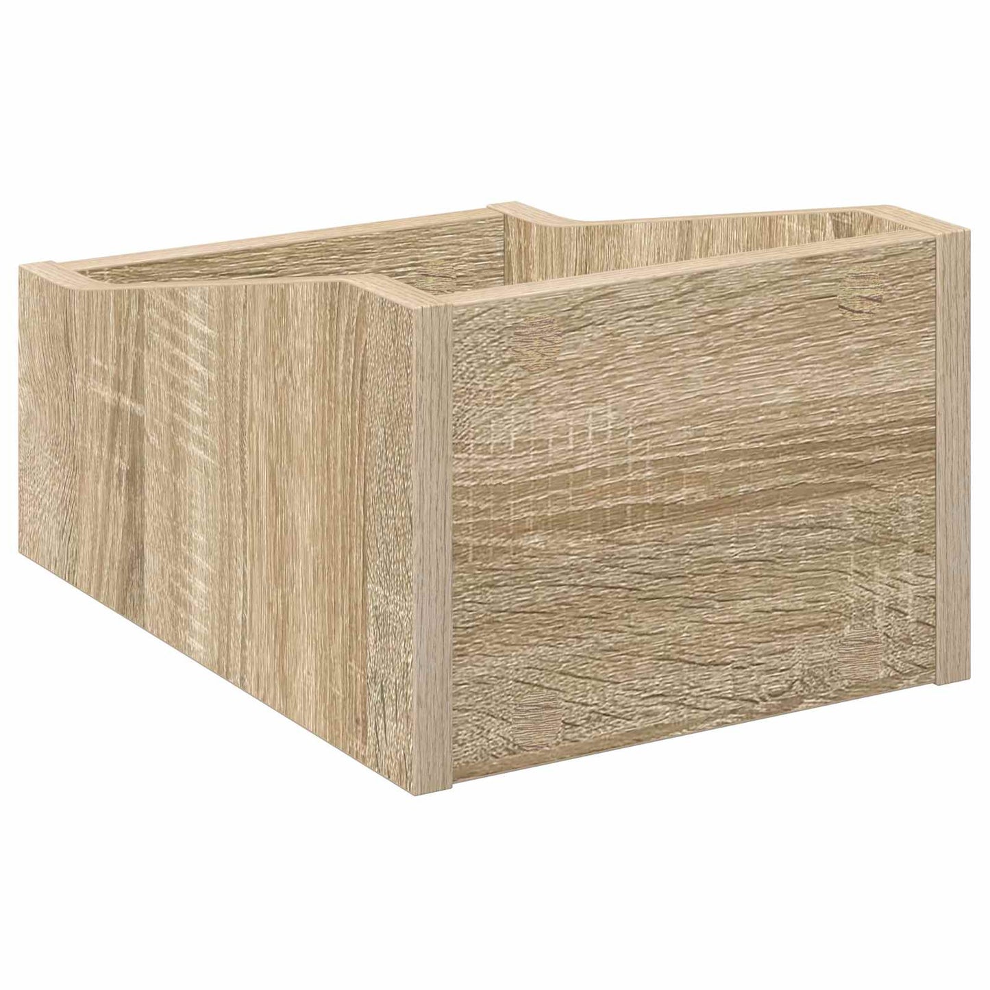 LP Record Box 2 pcs Sonoma Oak 23 x 33 x 16 cm Engineered Wood