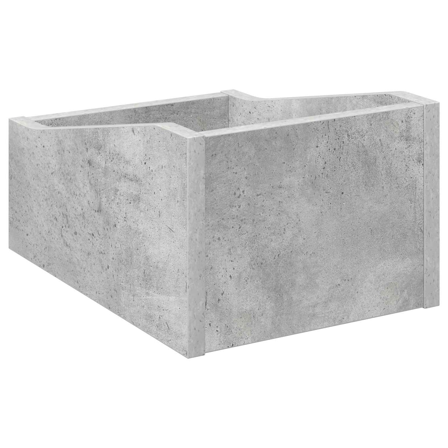 LP Record Box Concrete Grey 23 x 33 x 16 cm Engineered Wood