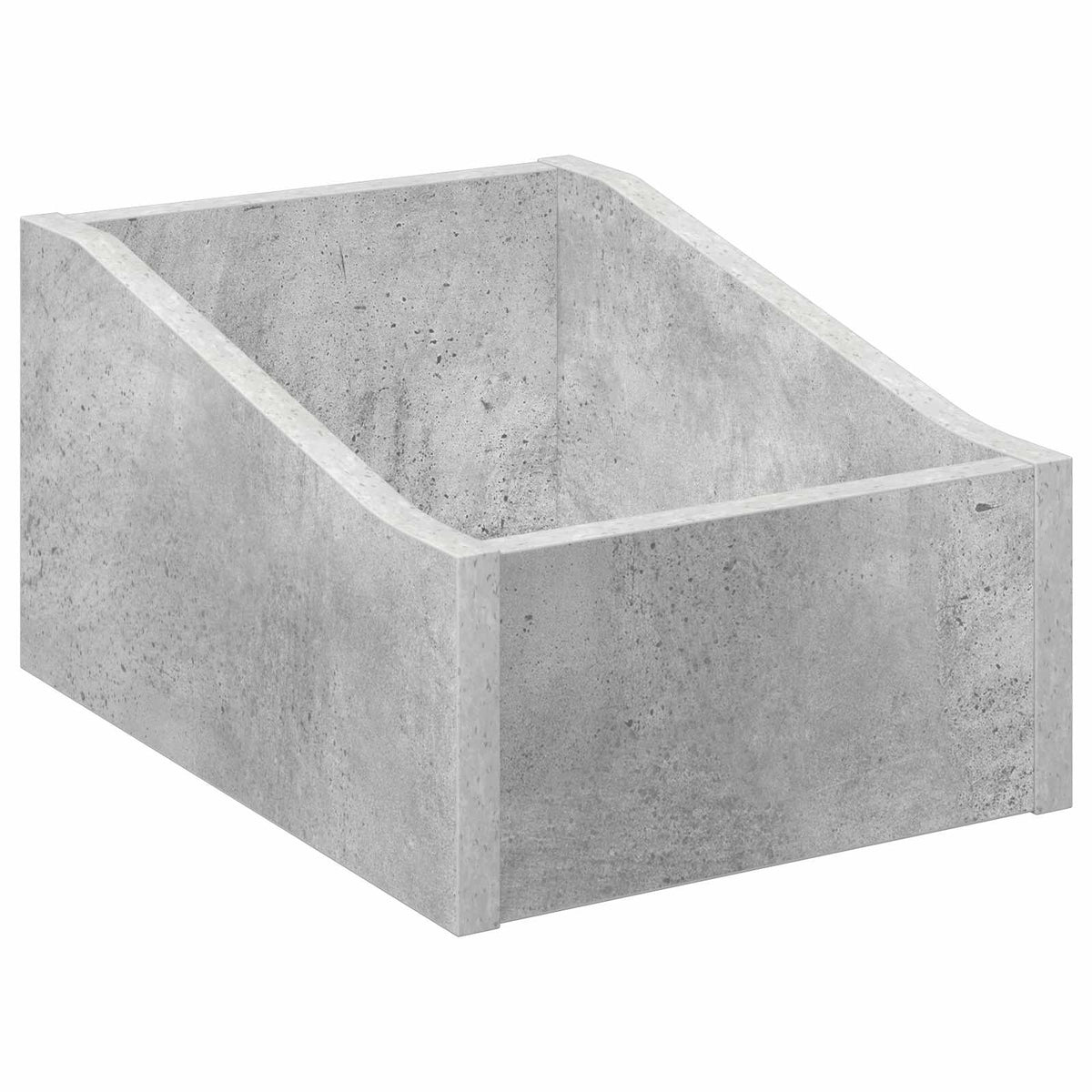 LP Record Box 2 pcs Concrete Grey 23 x 33 x 16 cm