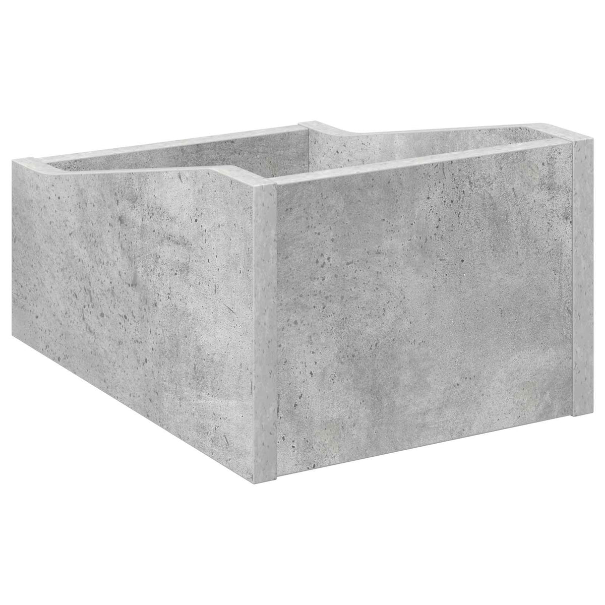 LP Record Box 2 pcs Concrete Grey 23 x 33 x 16 cm