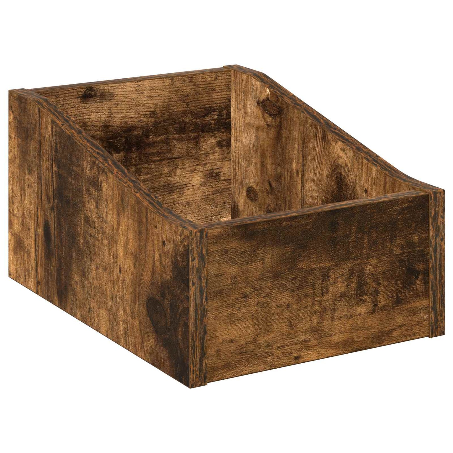 LP Record Box Smoked Oak 23 x 33 x 16 cm Engineered Wood