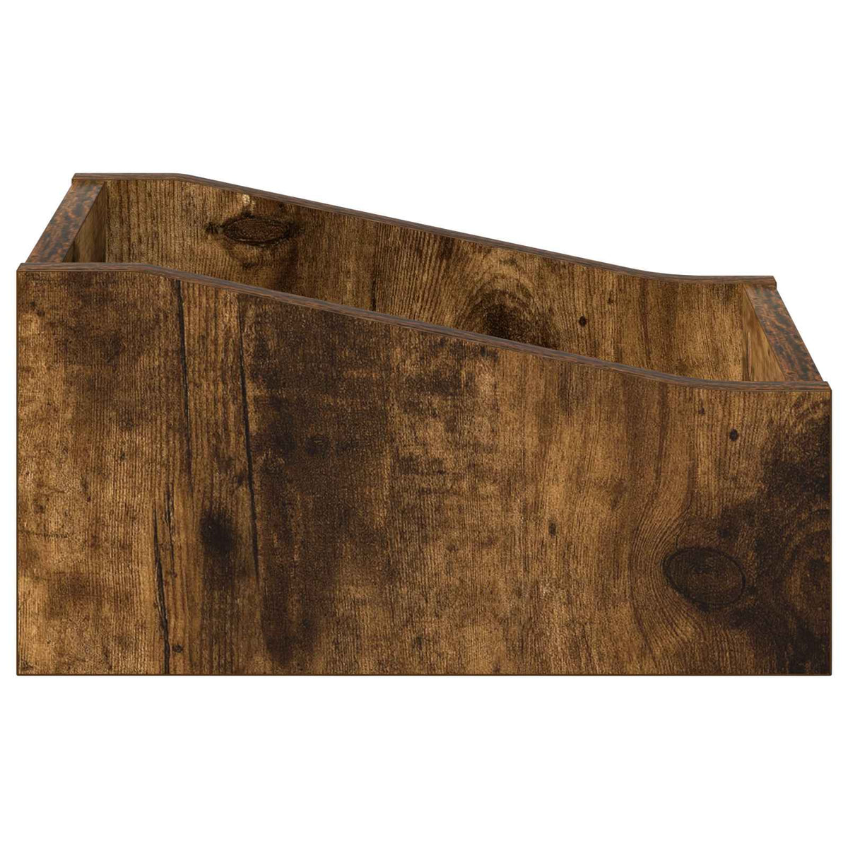 LP Record Box Smoked Oak 23 x 33 x 16 cm Engineered Wood