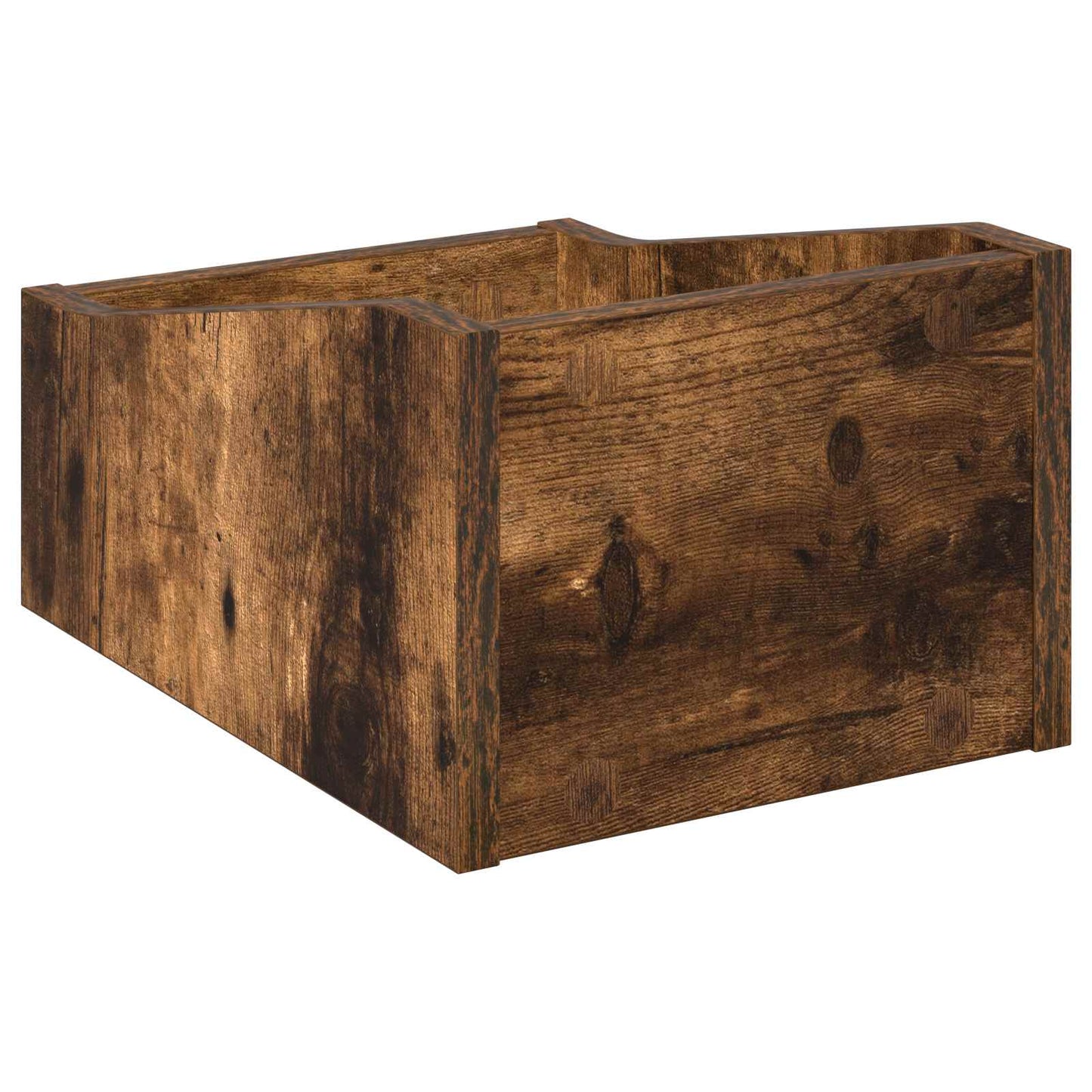 LP Record Box 2 pcs Smoked Oak 23 x 33 x 16 cm Engineered Wood