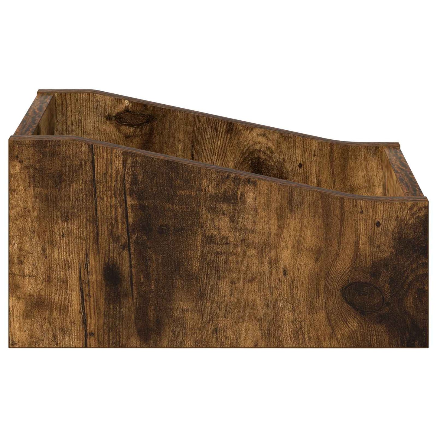 LP Record Box 2 pcs Smoked Oak 23 x 33 x 16 cm Engineered Wood