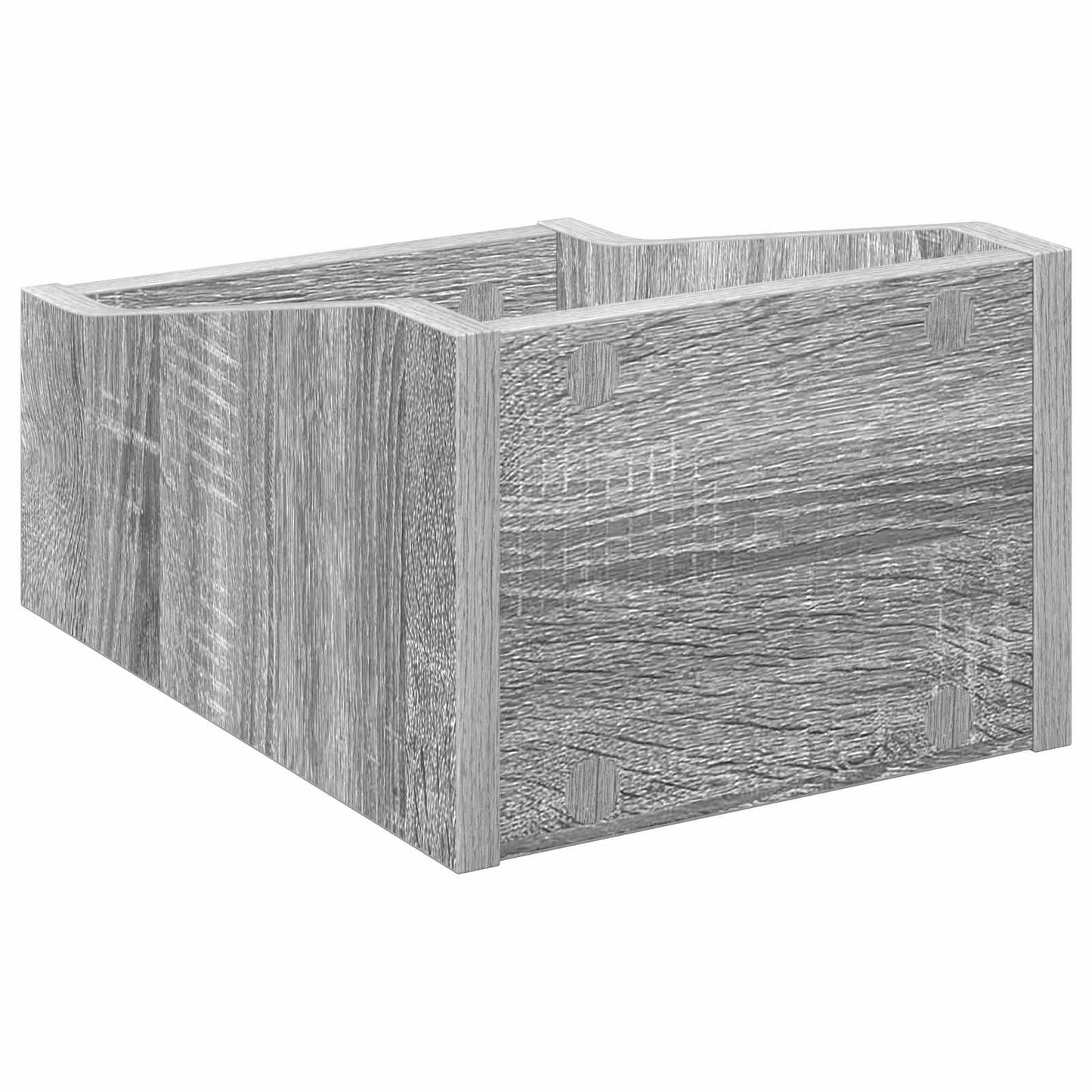 LP Record Box Grey Sonoma 23 x 33 x 16 cm Engineered Wood