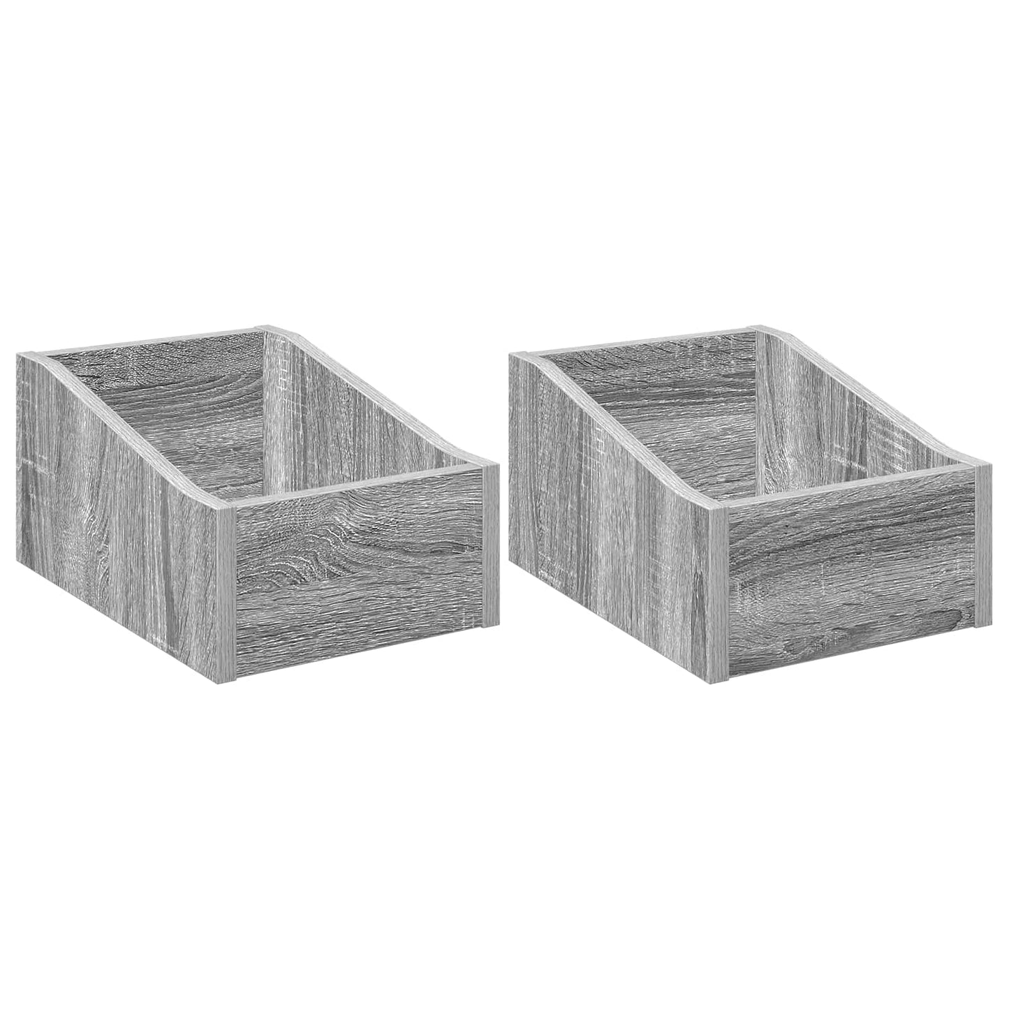 LP Record Box 2 pcs Grey Sonoma 23 x 33 x 16 cm Engineered Wood