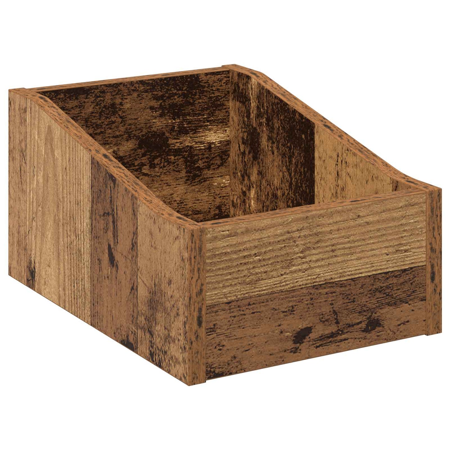 LP Record Box 2 pcs Oak Wood 23 x 33 x 16 cm Engineered Wood