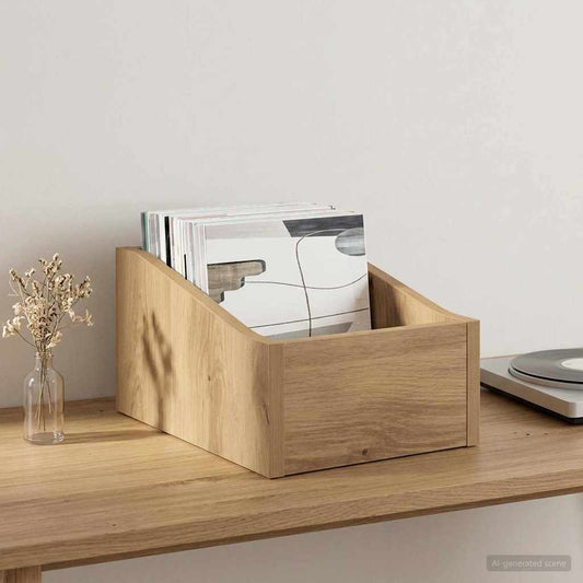 LP Record Box Artisan Oak 23 x 33 x 16 cm Engineered Wood