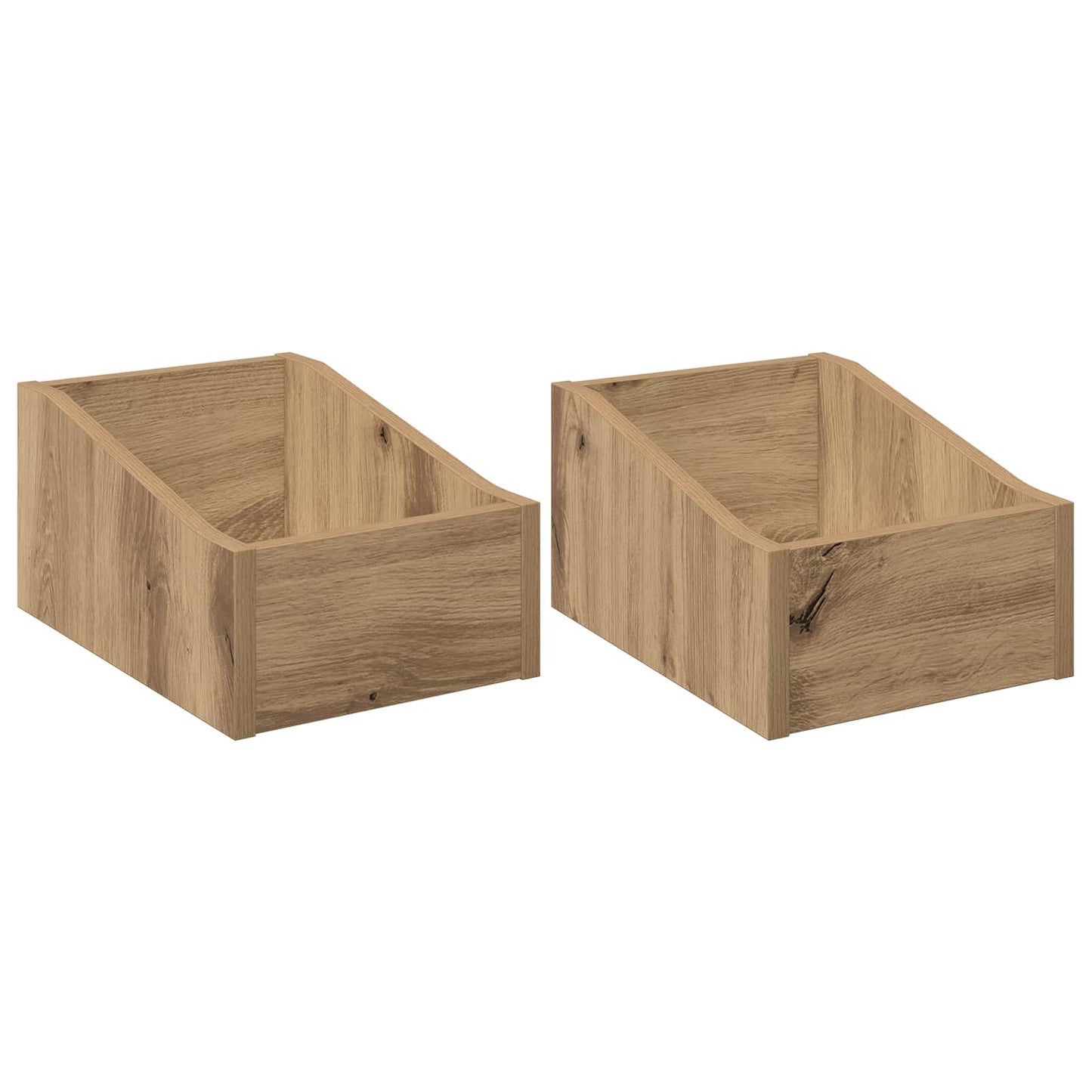 LP Record Box 2 pcs Artisan Oak 23 x 33 x 16 cm Engineered Wood