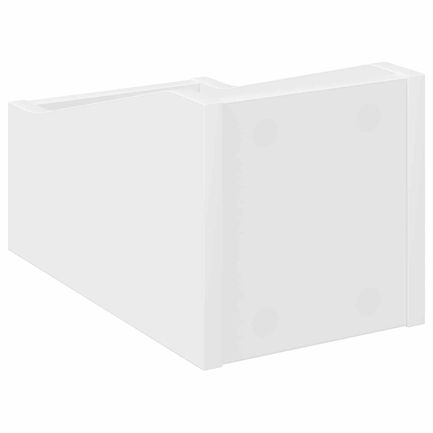 LP Record Box White 18 x 32 x 18 cm Engineered Wood
