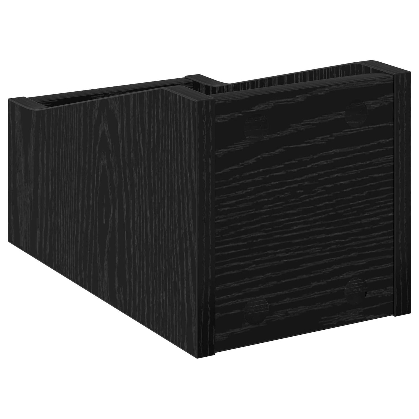 LP Record Box Black Oak 18 x 32 x 18 cm Engineered Wood