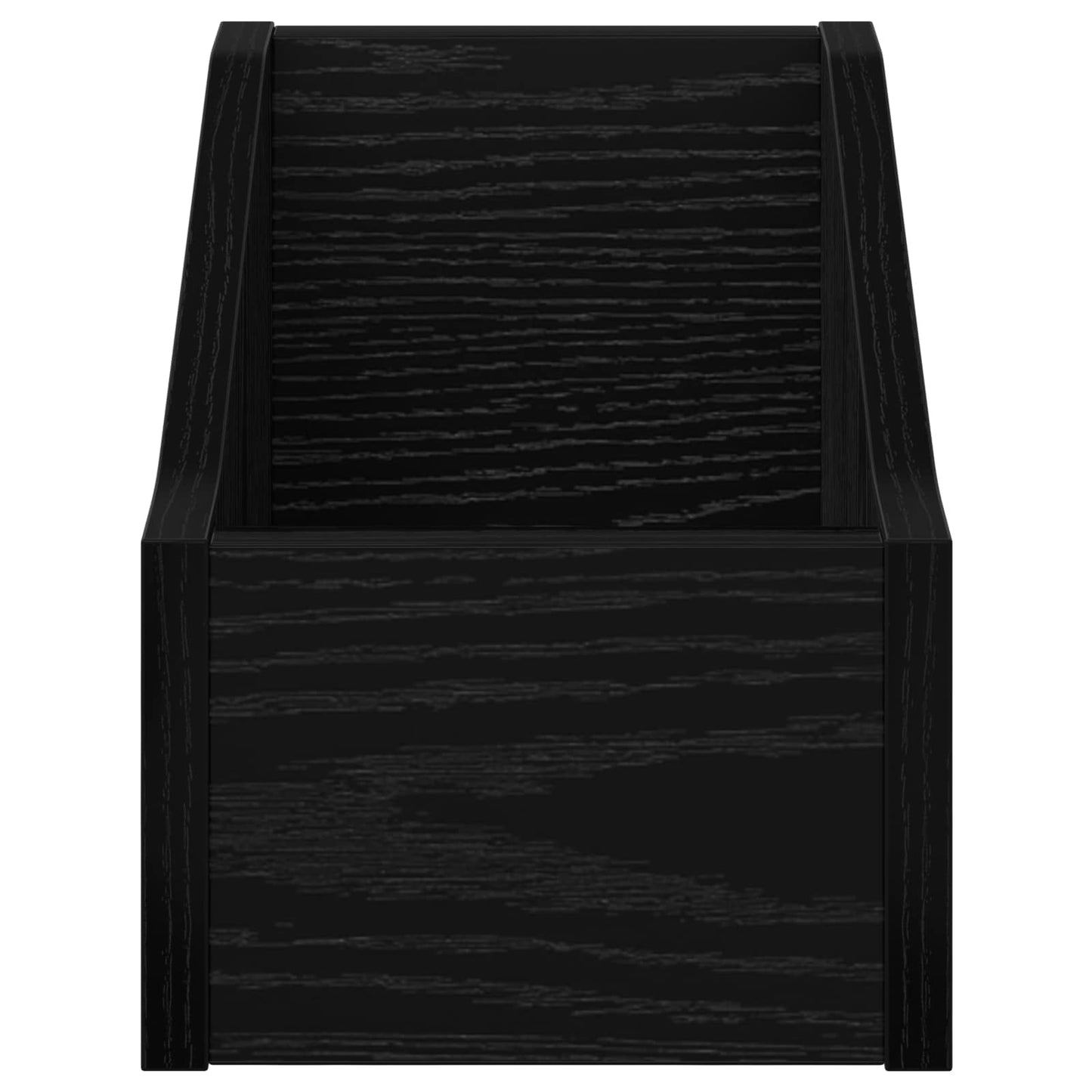 LP Record Box Black Oak 18 x 32 x 18 cm Engineered Wood