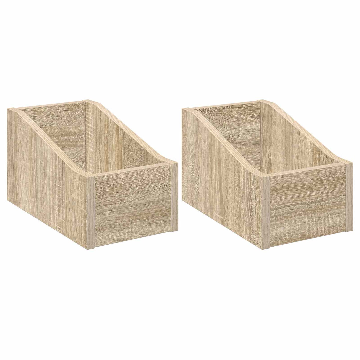 LP Record Box 2 pcs Sonoma Oak 18 x 32 x 18 cm Engineered Wood