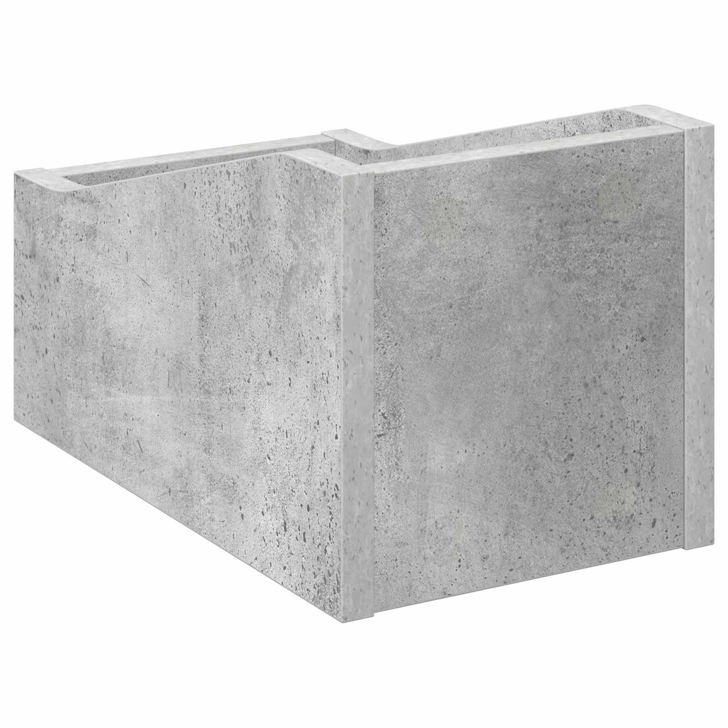 LP Record Box Concrete Grey 18 x 32 x 18 cm Engineered Wood