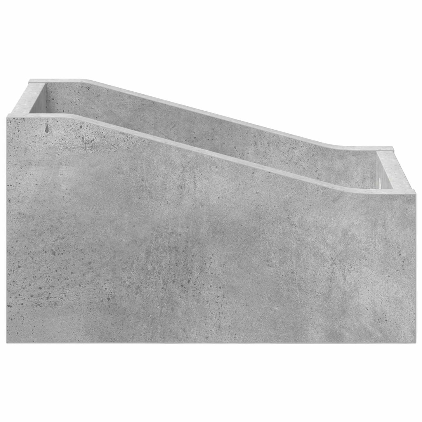 LP Record Box Concrete Grey 18 x 32 x 18 cm Engineered Wood