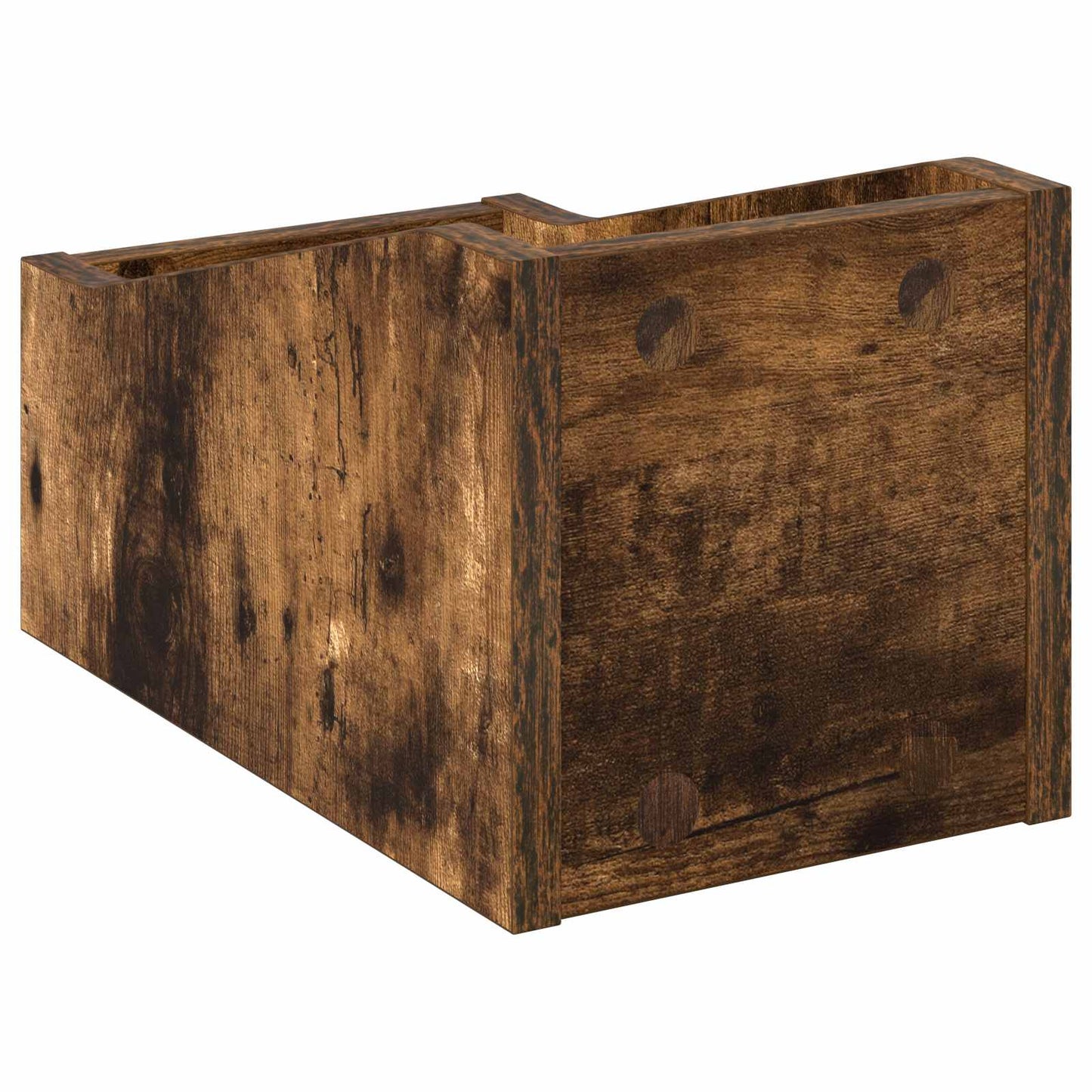 LP Record Box Smoked Oak 18 x 32 x 18 cm Engineered Wood