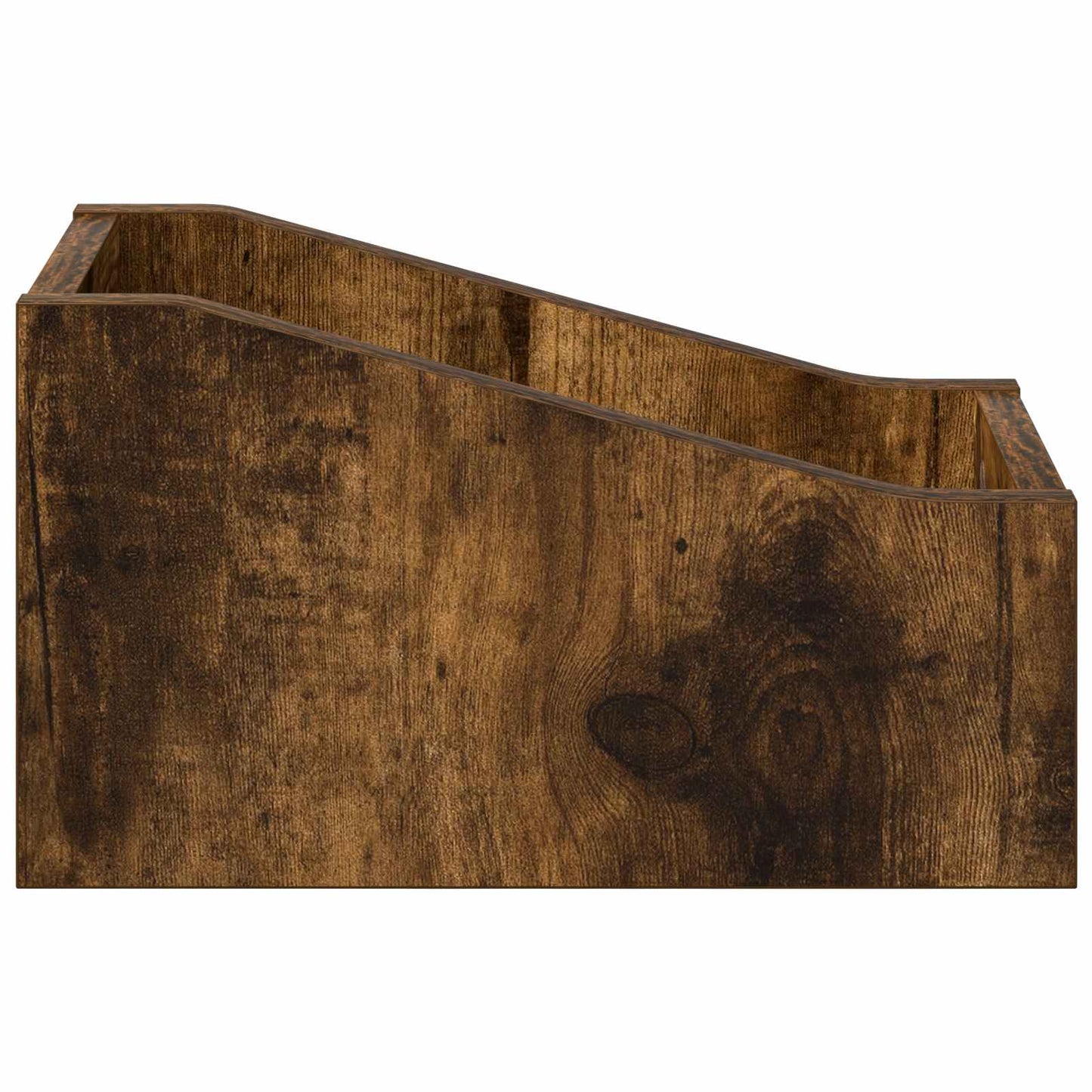 LP Record Box Smoked Oak 18 x 32 x 18 cm Engineered Wood