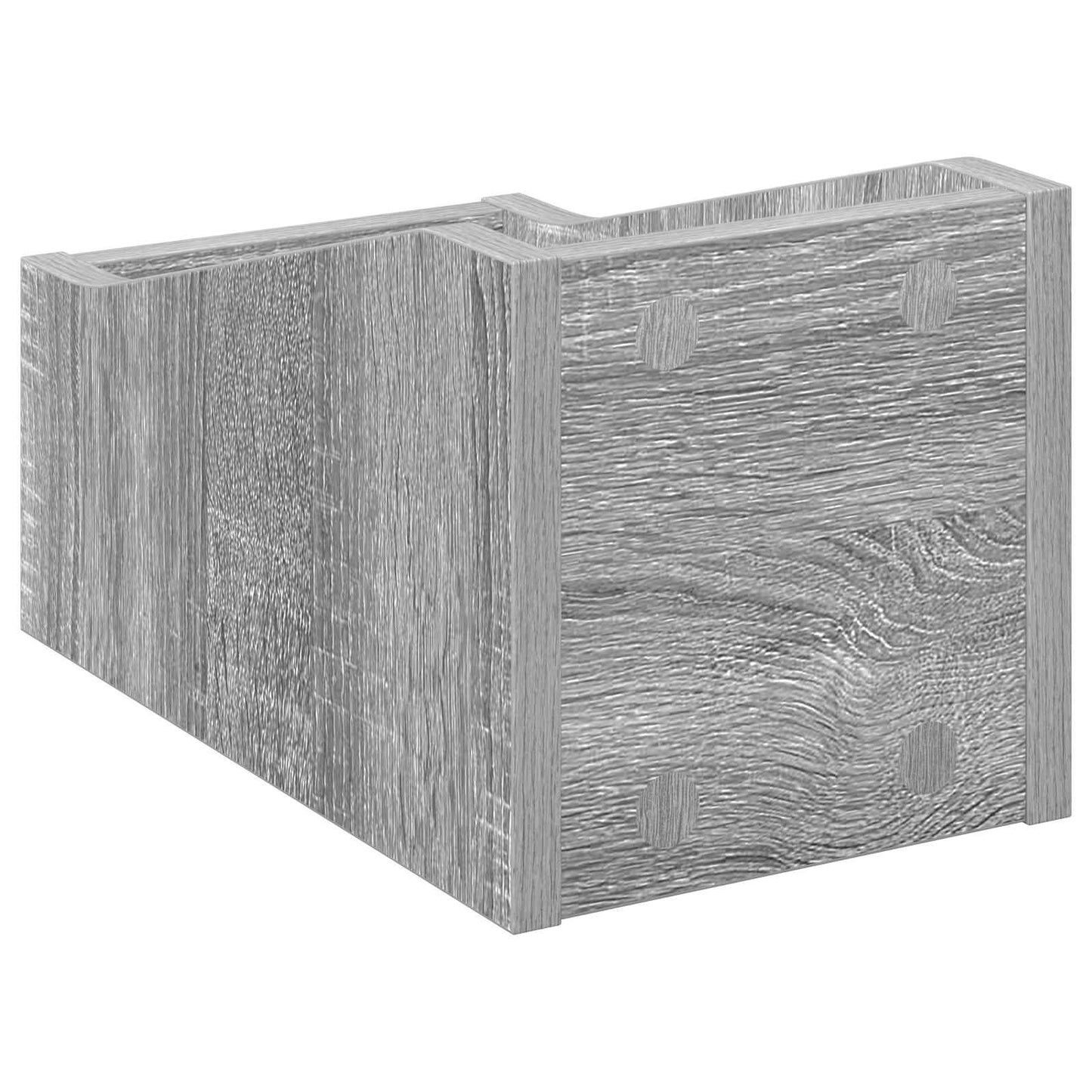 LP Record Box Grey Sonoma 18 x 32 x 18 cm Engineered Wood
