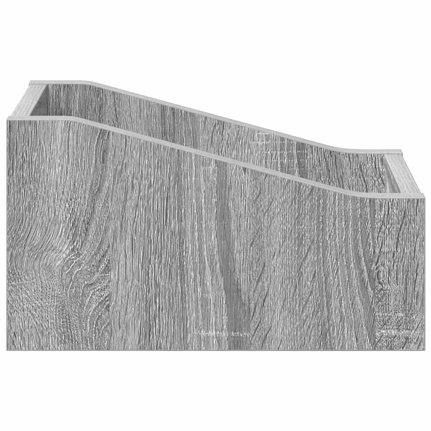 LP Record Box Grey Sonoma 18 x 32 x 18 cm Engineered Wood