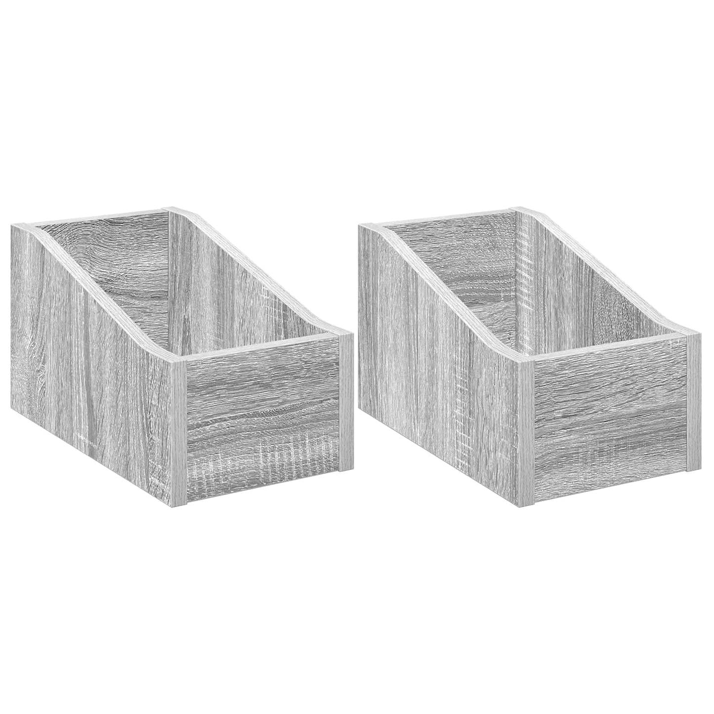 LP Record Box 2 pcs Grey Sonoma 18 x 32 x 18 cm Engineered Wood