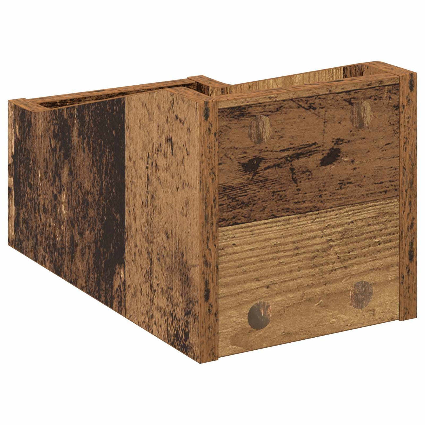 LP Record Box Oak Wood 18 x 32 x 18 cm Engineered Wood