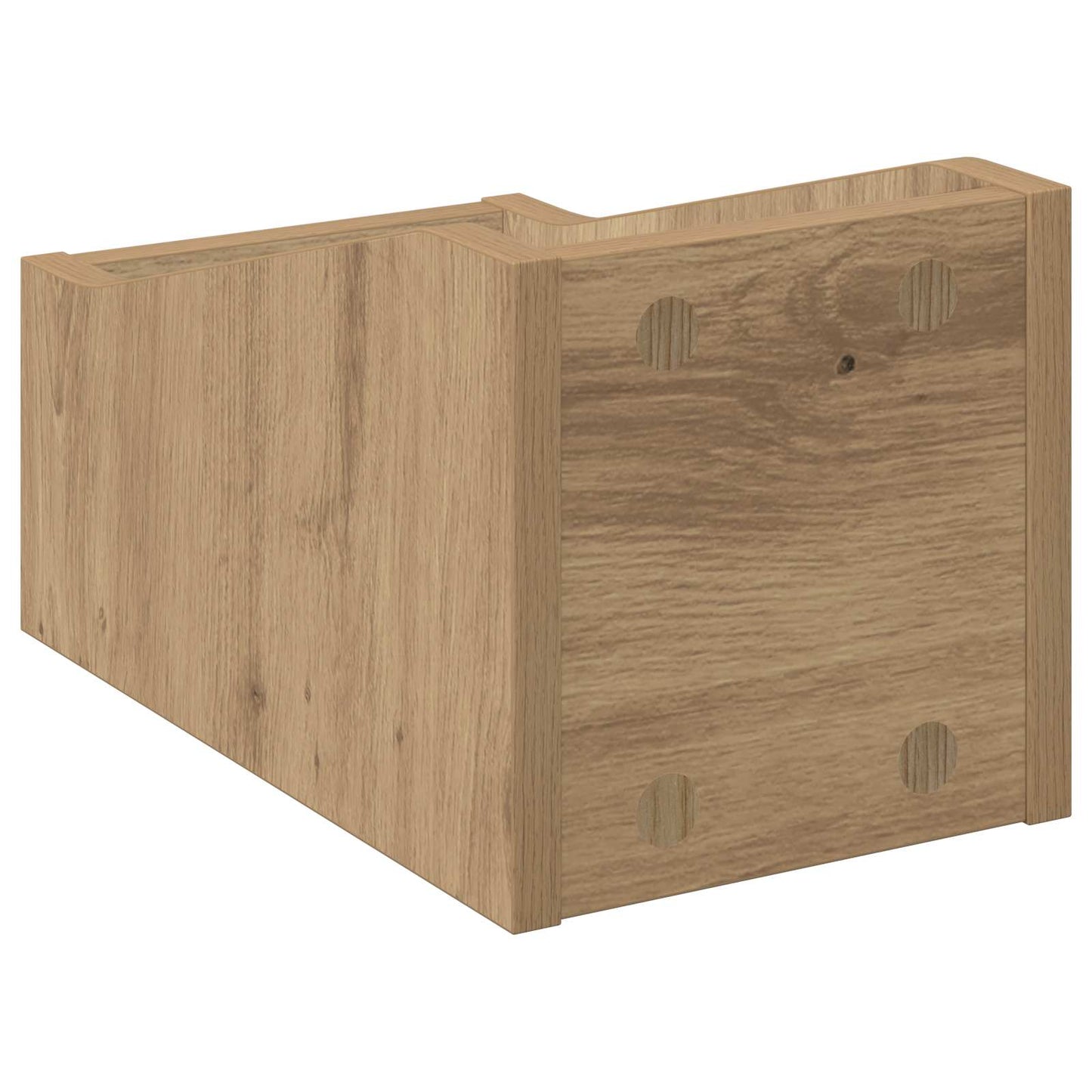 LP Record Box Artisan Oak 18 x 32 x 18 cm Engineered Wood