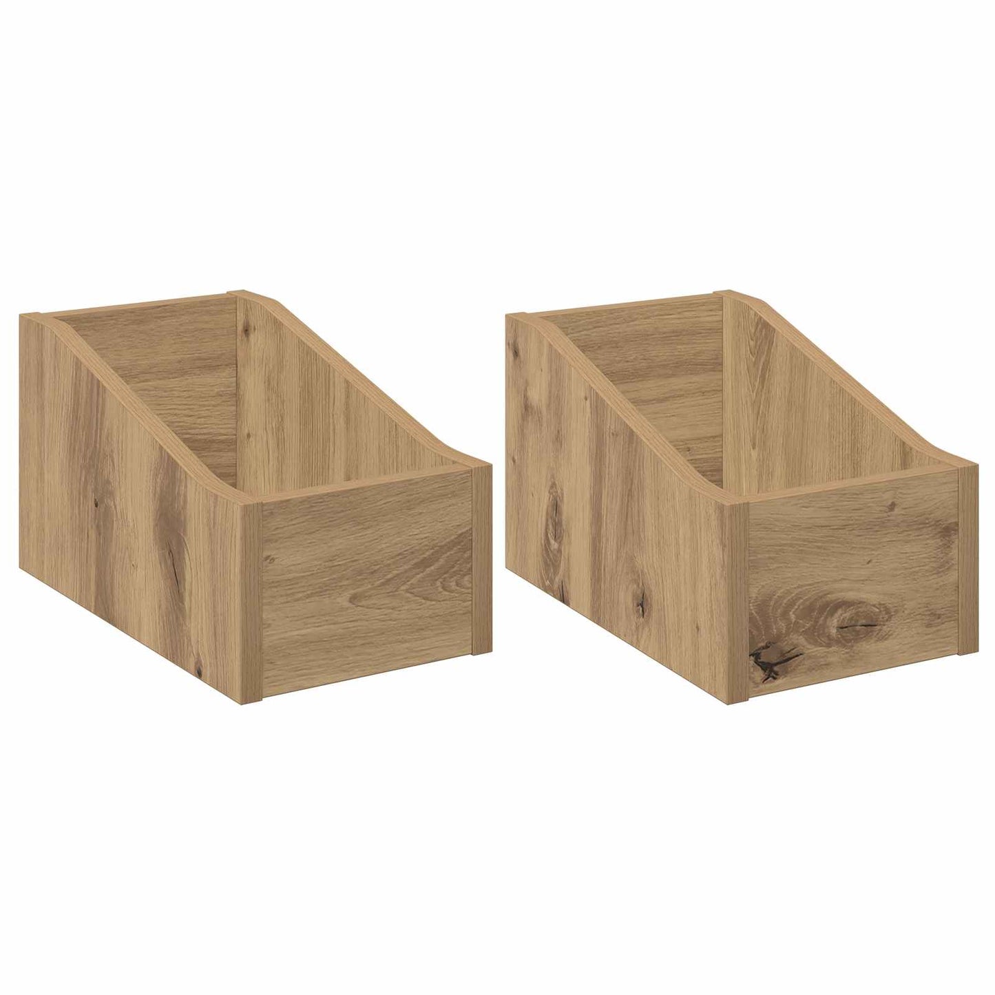 LP Record Box 2 pcs Artisan Oak 18 x 32 x 18 cm Engineered Wood