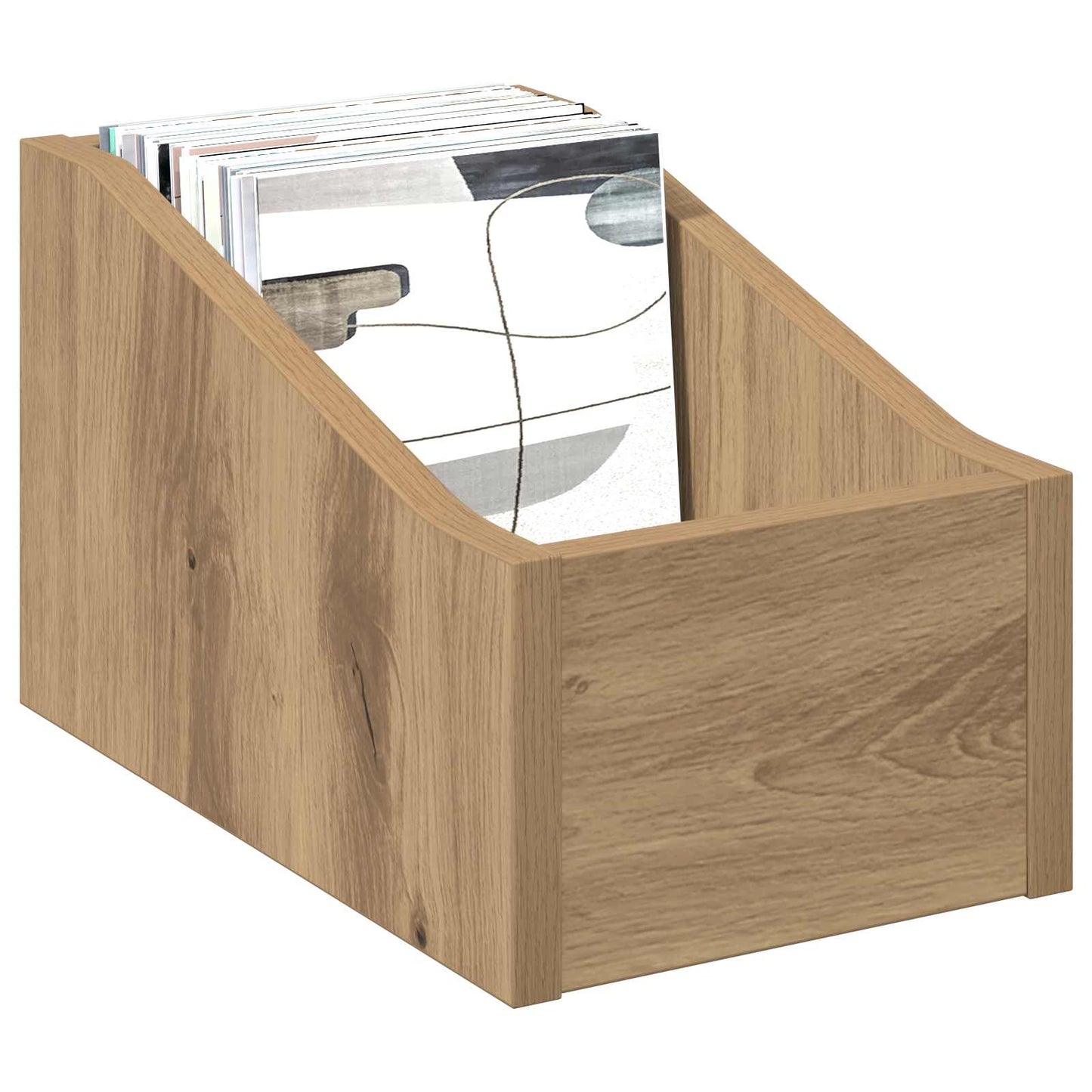 LP Record Box 2 pcs Artisan Oak 18 x 32 x 18 cm Engineered Wood