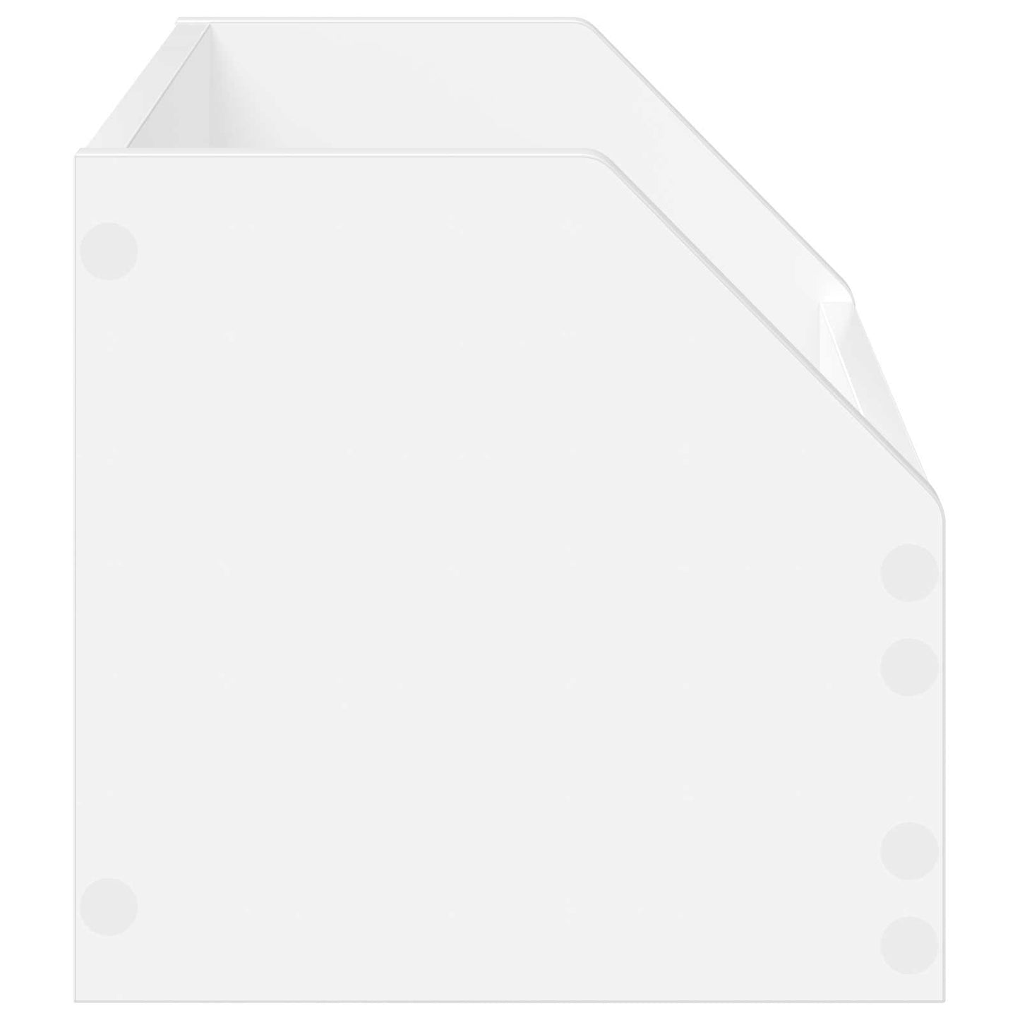 Vinyl Album Box 2 pcs White 38 x 30 x 29 cm Engineered Wood