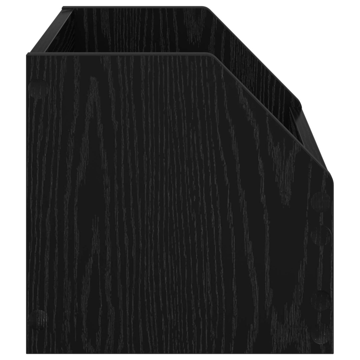 Vinyl Album Box Black Oak 38 x 30 x 29 cm Engineered Wood