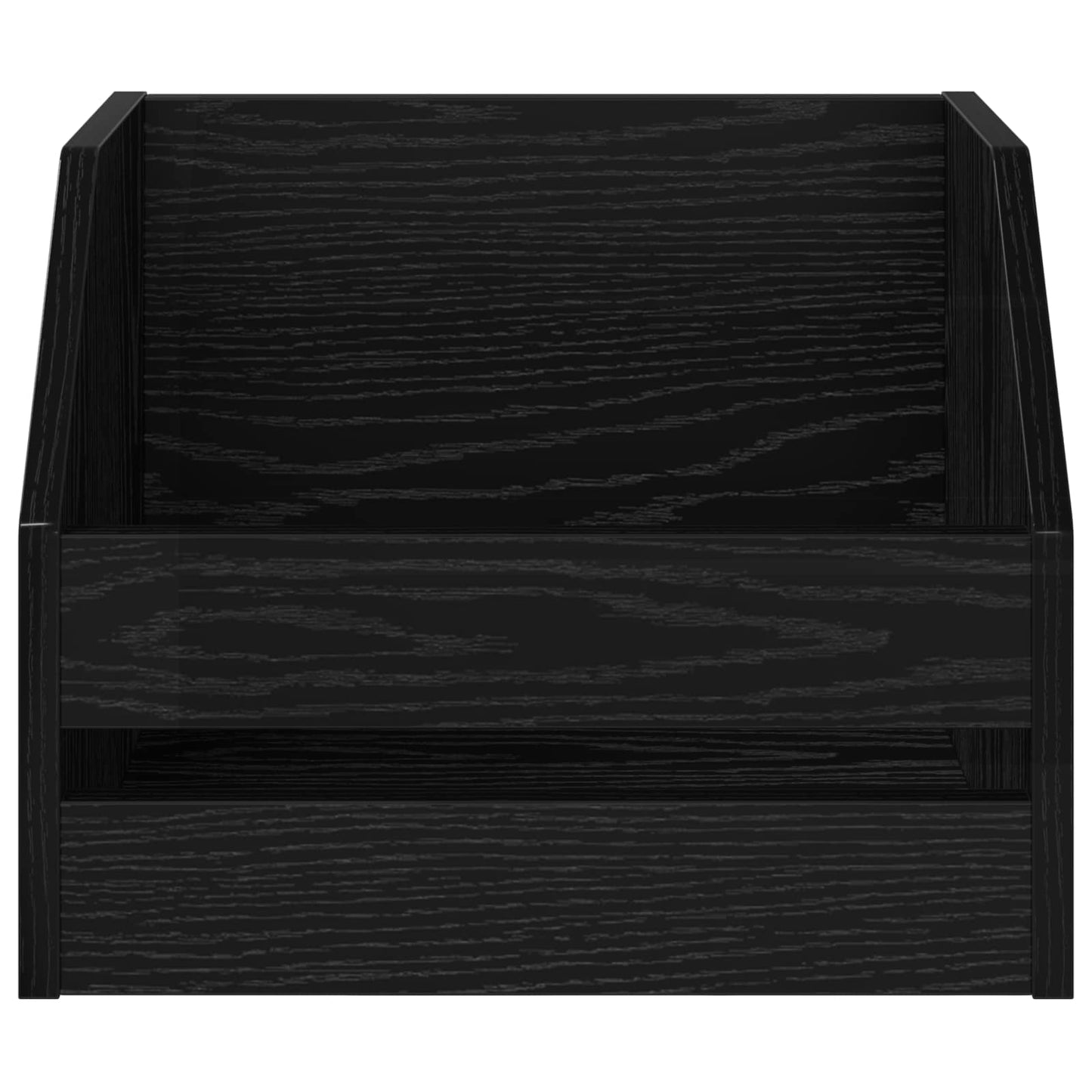 Vinyl Album Box 2 pcs Black Oak 38 x 30 x 29 cm Engineered Wood