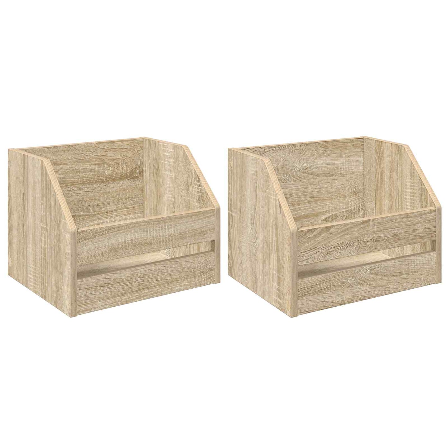 Vinyl Album Box 2 pcs Sonoma Oak 38 x 30 x 29 cm